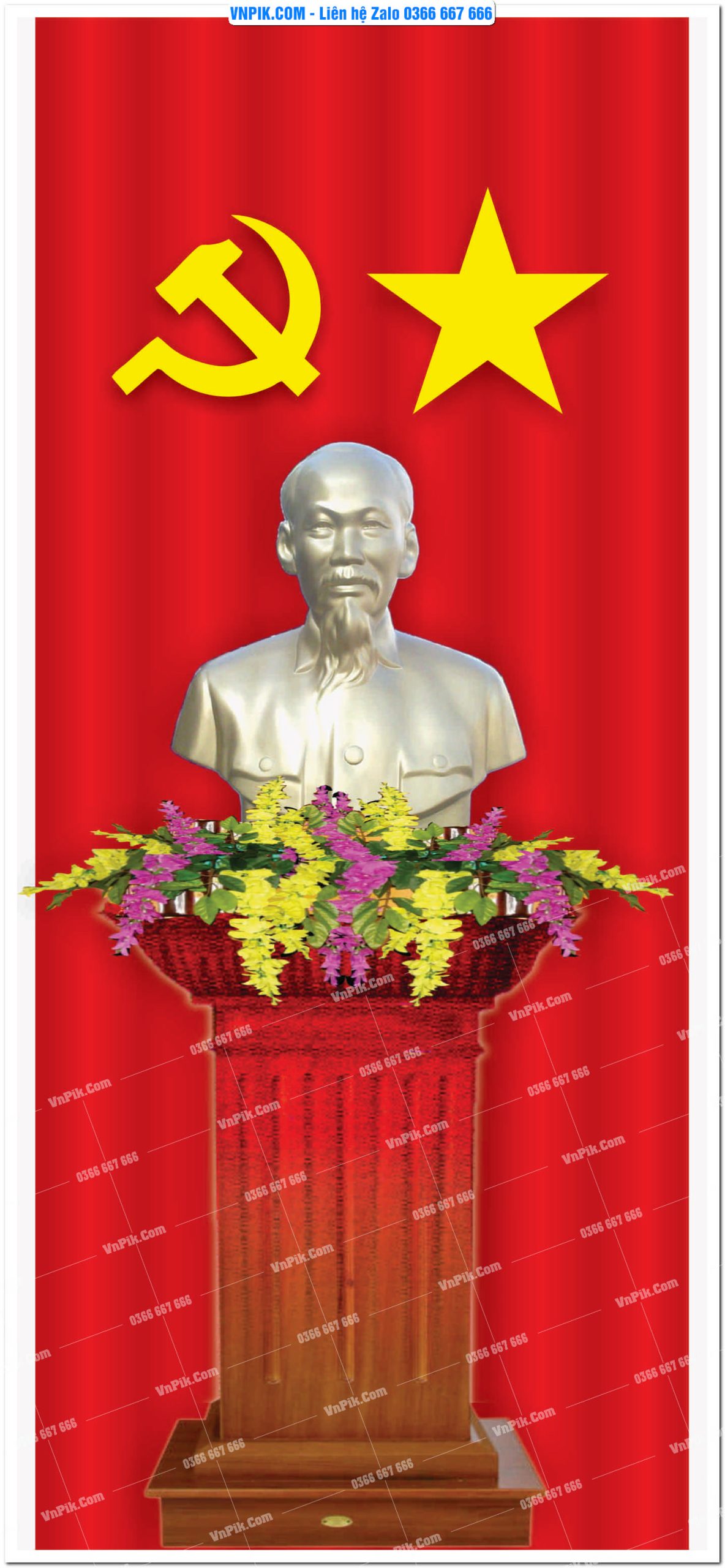 Mẫu Maket Pano Tuyên Truyền Đại Hội Đảng File Vector 75