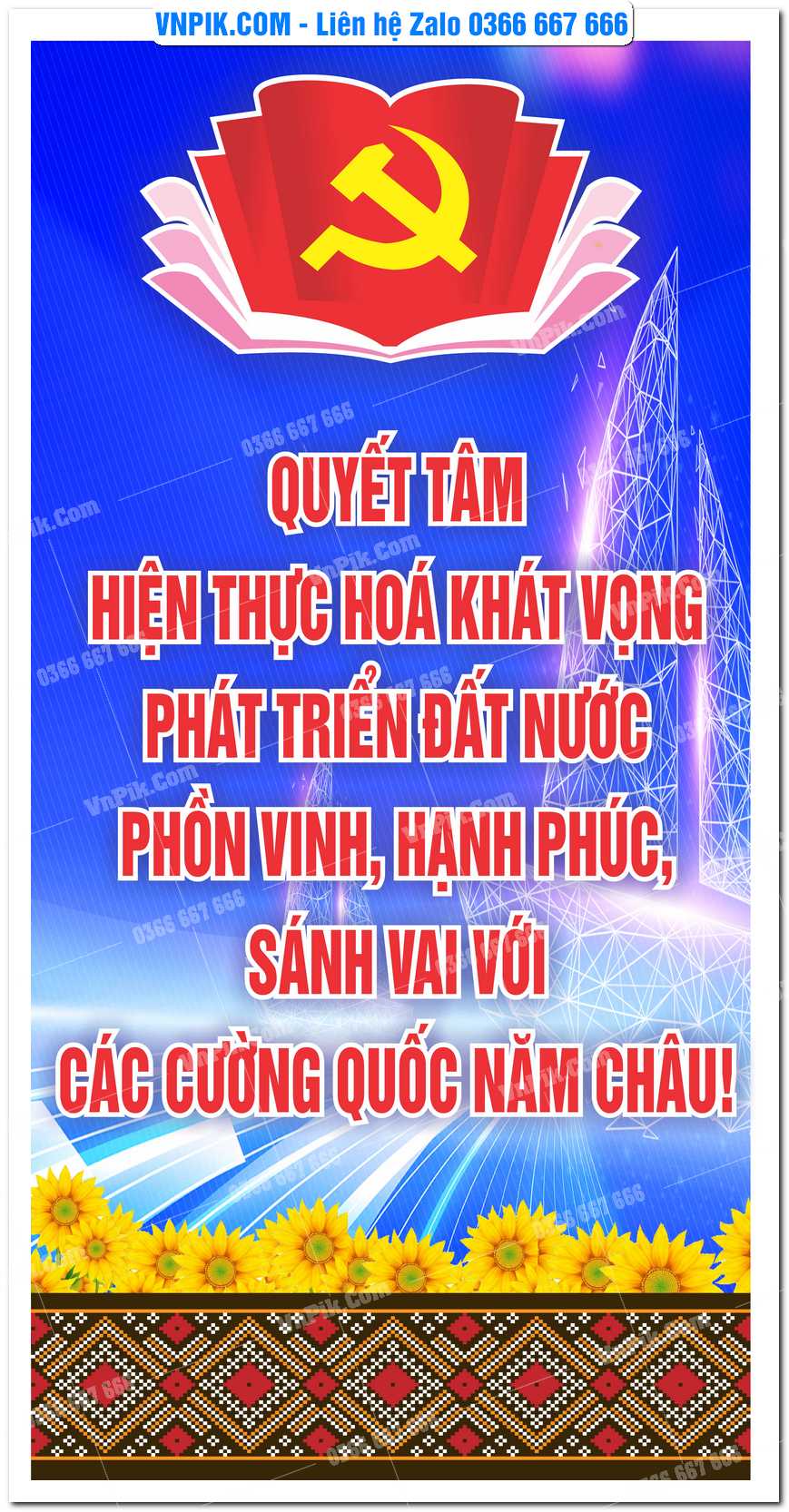 Pano đại hội đại biểu đảng bộ 2025 – 2030 file vector corel #10
