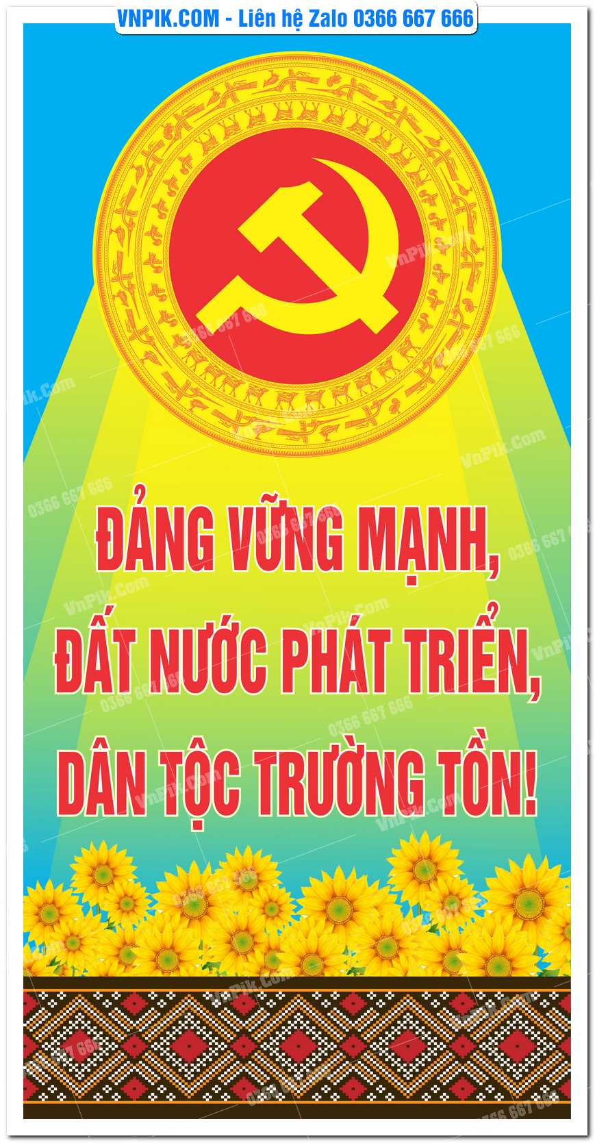 Pano đại hội đại biểu đảng bộ 2025 – 2030 file vector corel #7