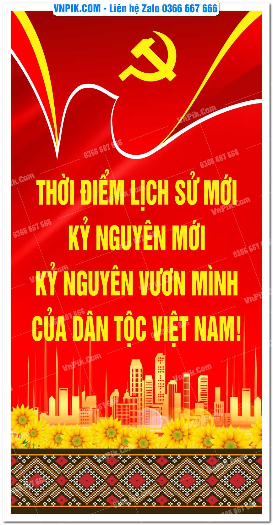 Pano đại hội đại biểu đảng bộ 2025 – 2030 file vector corel #8