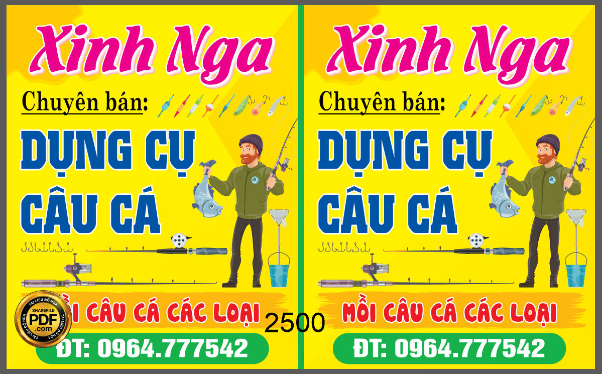 Biển vẫy Xinh Nga – chuyên dụng cụ câu cá file CDR