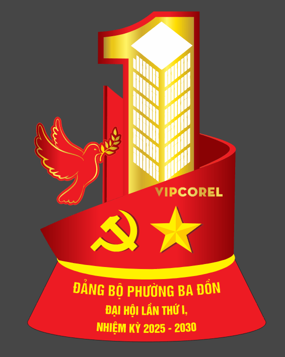 Biểu tượng trang trí Đại hội lần thứ Nhất file corel