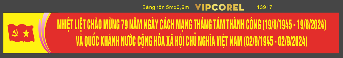 Băng rôn chào mừng Quốc Khánh 02/9 file corel