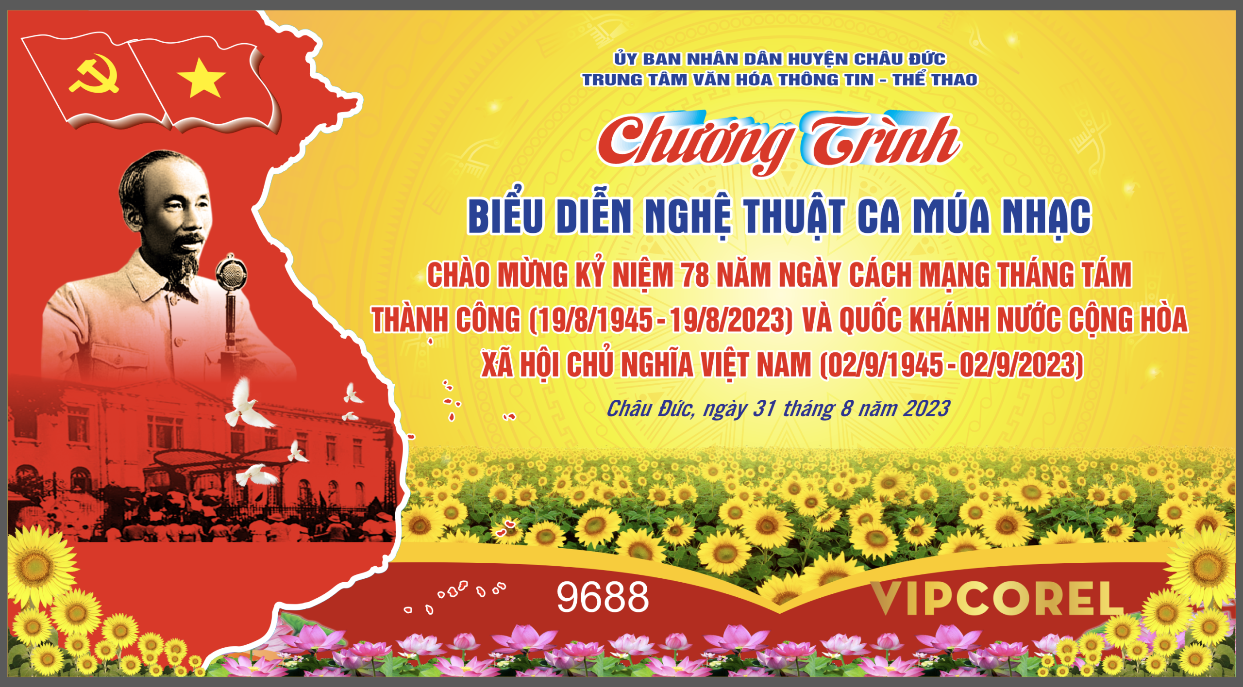 Chương trình biểu diễn nghệ thuật ca múa nhạc file corel