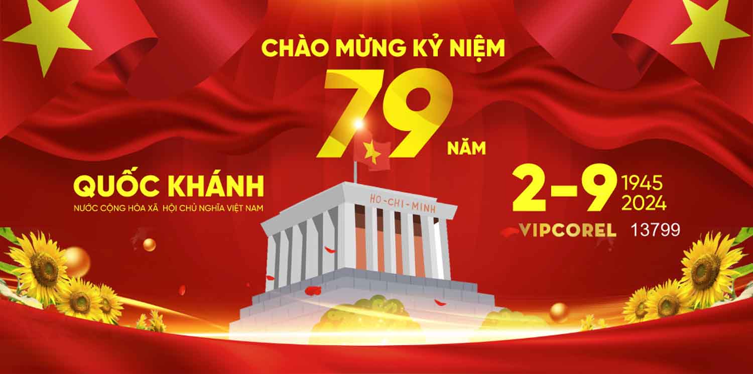 Market chào mừng ngày lễ Quốc Khánh 2/9 file corel