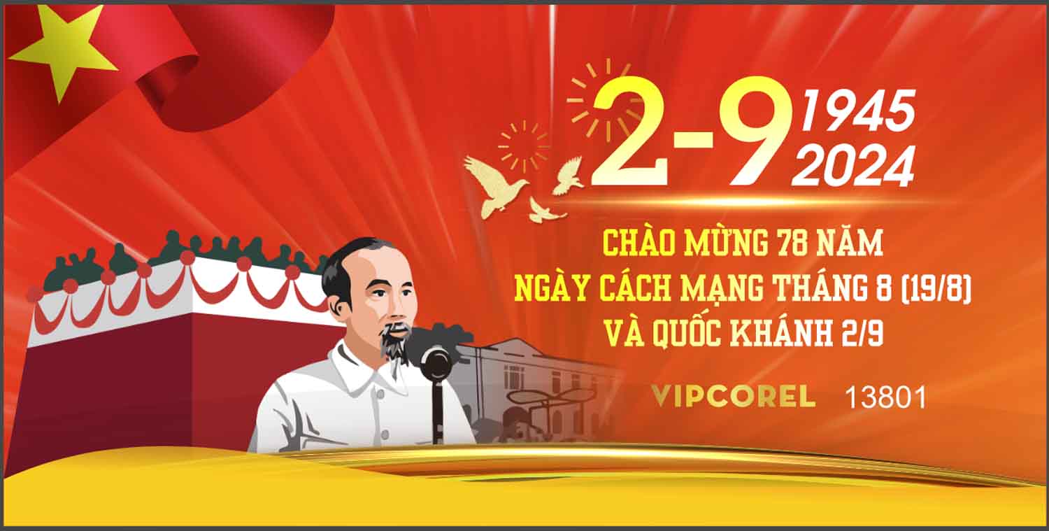 Market chào mừng ngày lễ Quốc Khánh 2/9 file corel #3
