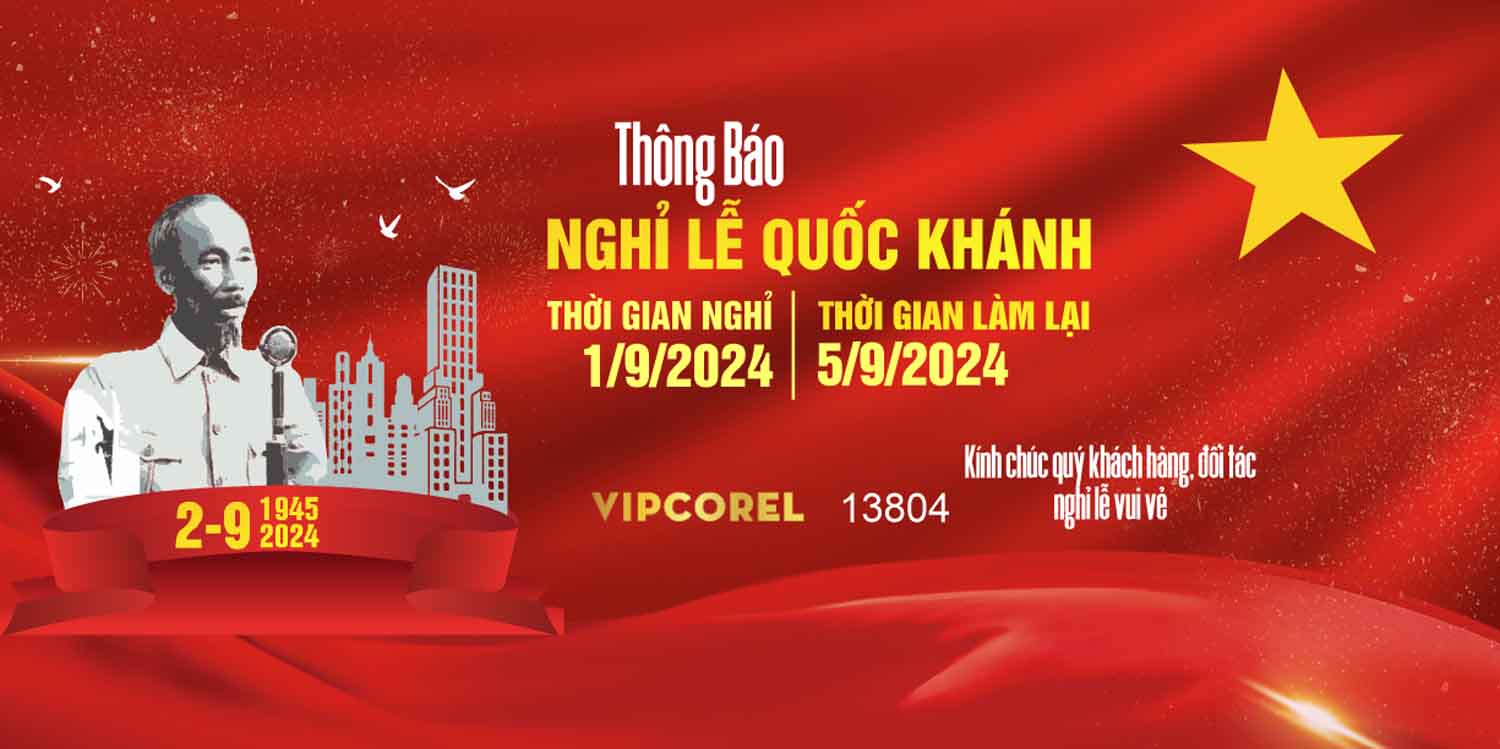 Market thông báo nghỉ lễ Quốc Khánh 2/9 file corel