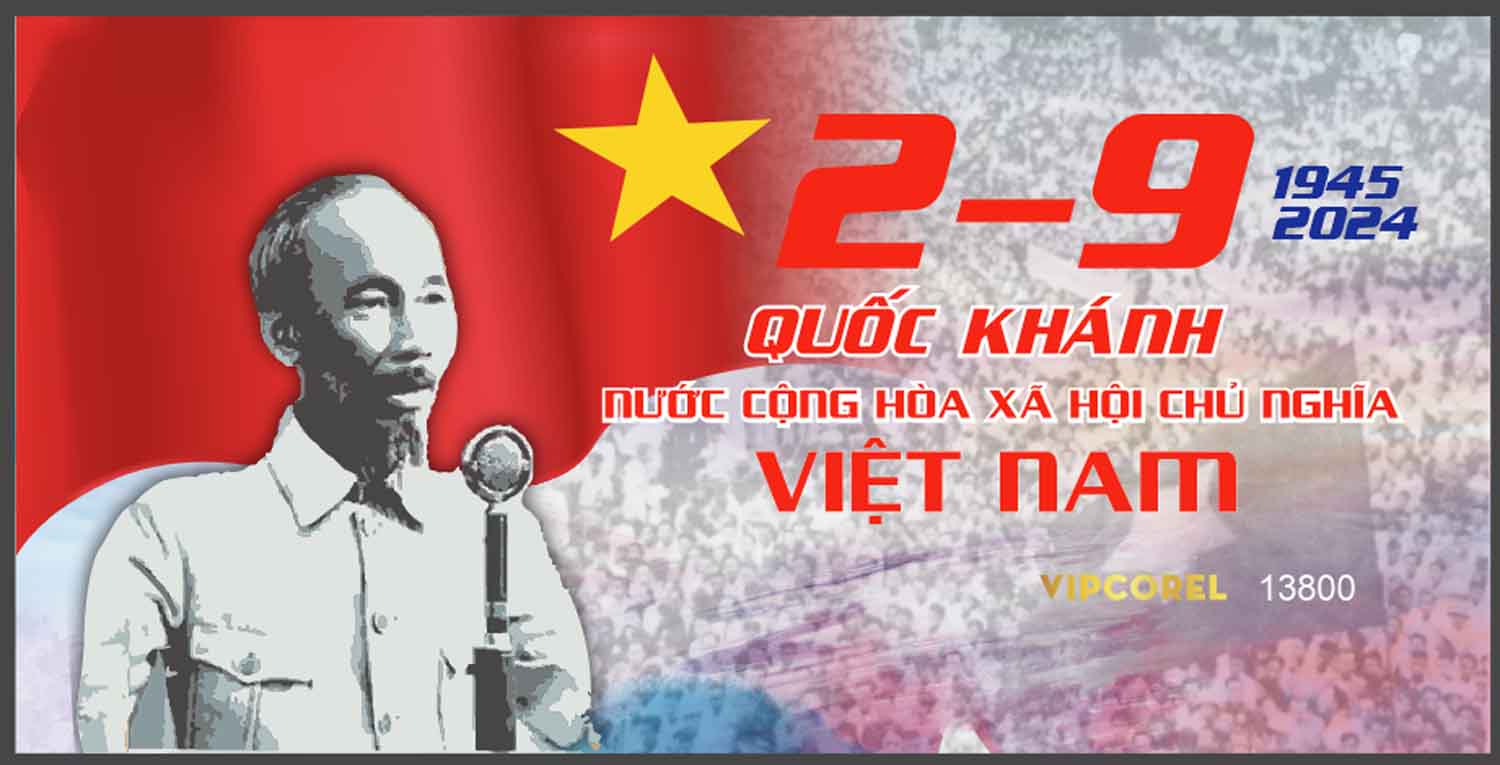Market chào mừng ngày lễ Quốc Khánh 2/9 file corel #2