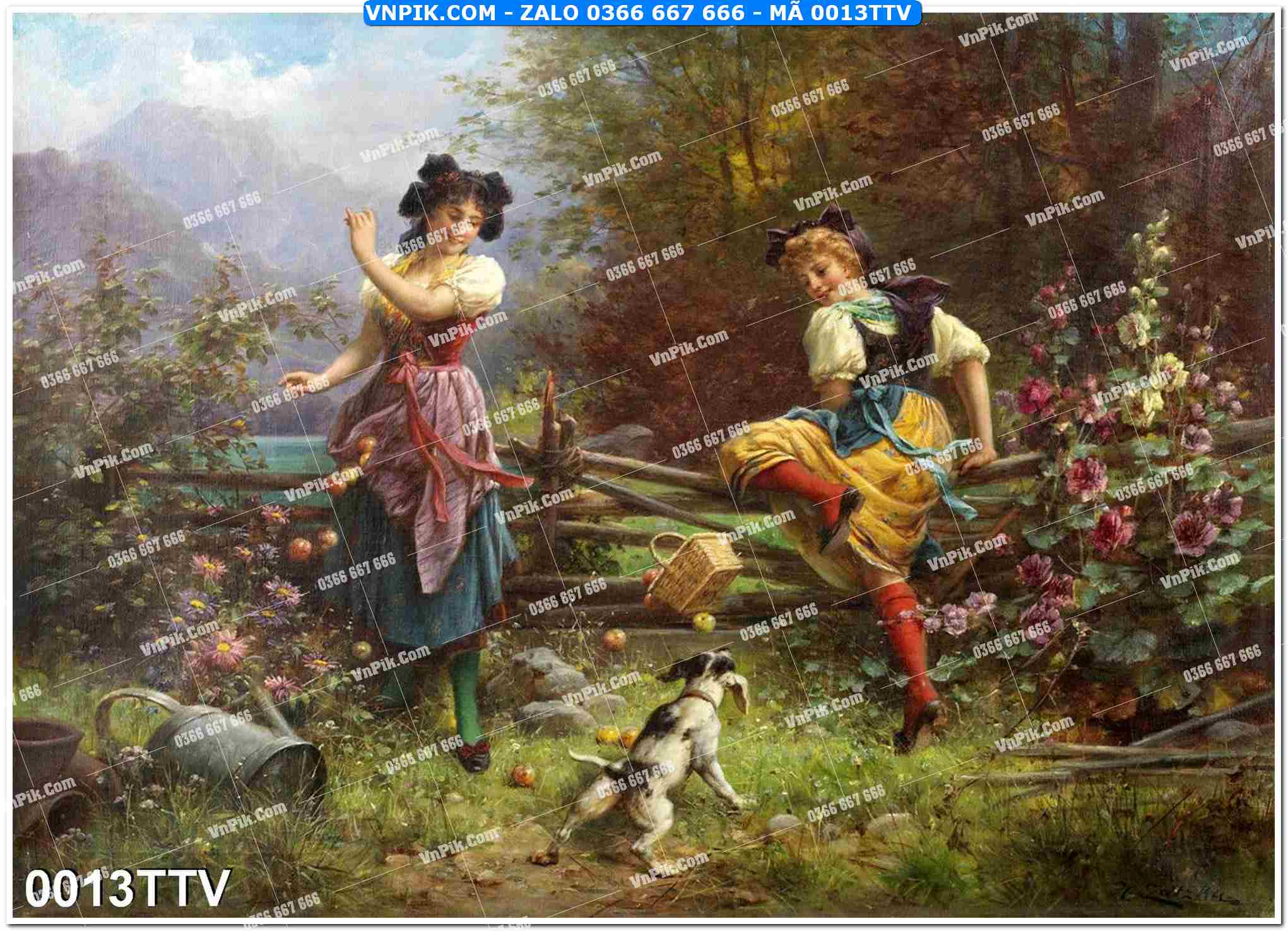 Tranh sơn dầu tĩnh vật hoa quả mã file 0013TTV