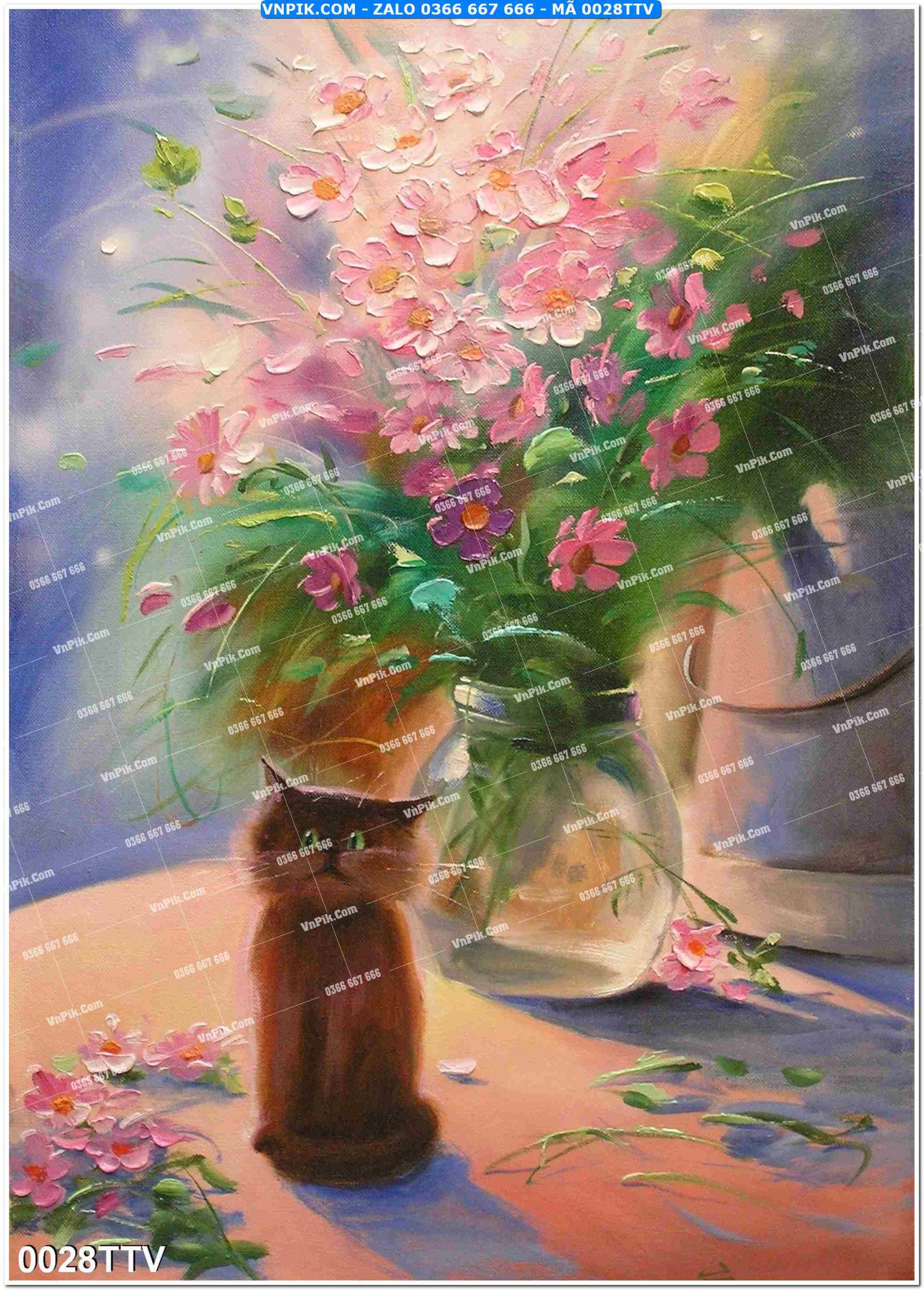 Tranh sơn dầu tĩnh vật hoa quả mã file 0028TTV