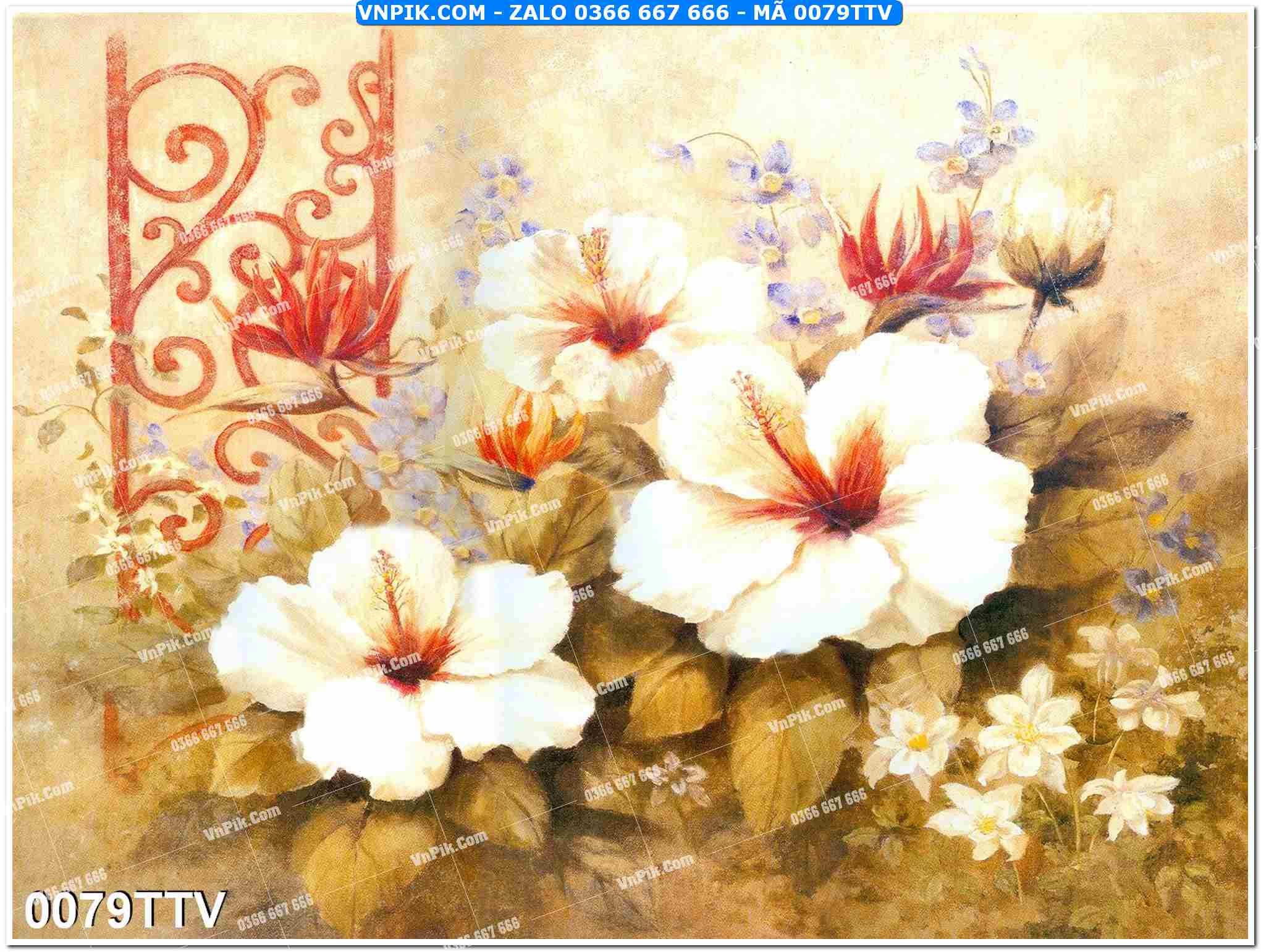 Tranh sơn dầu tĩnh vật hoa quả mã file 0079TTV