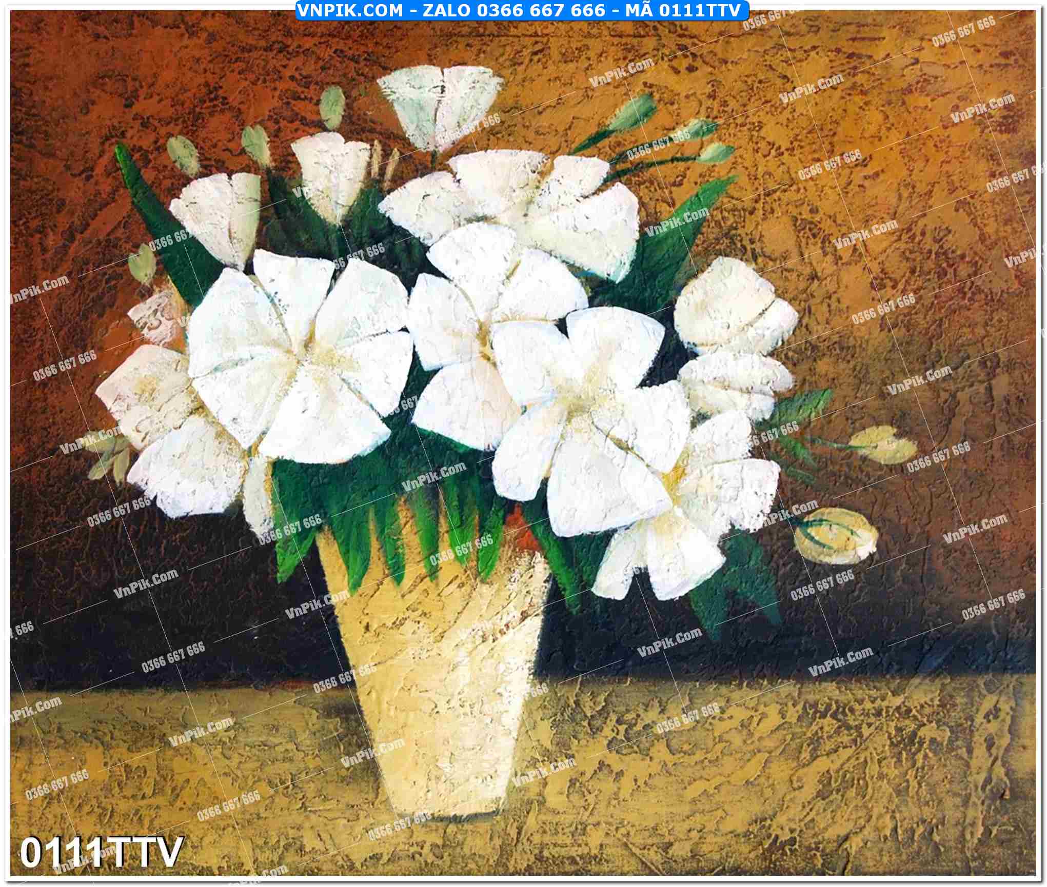 Tranh sơn dầu tĩnh vật hoa quả mã file 0111TTV