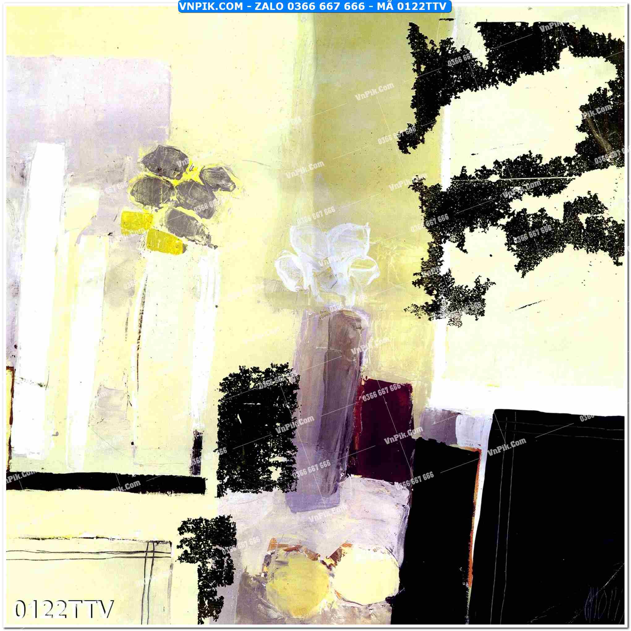Tranh sơn dầu tĩnh vật hoa quả mã file 0122TTV