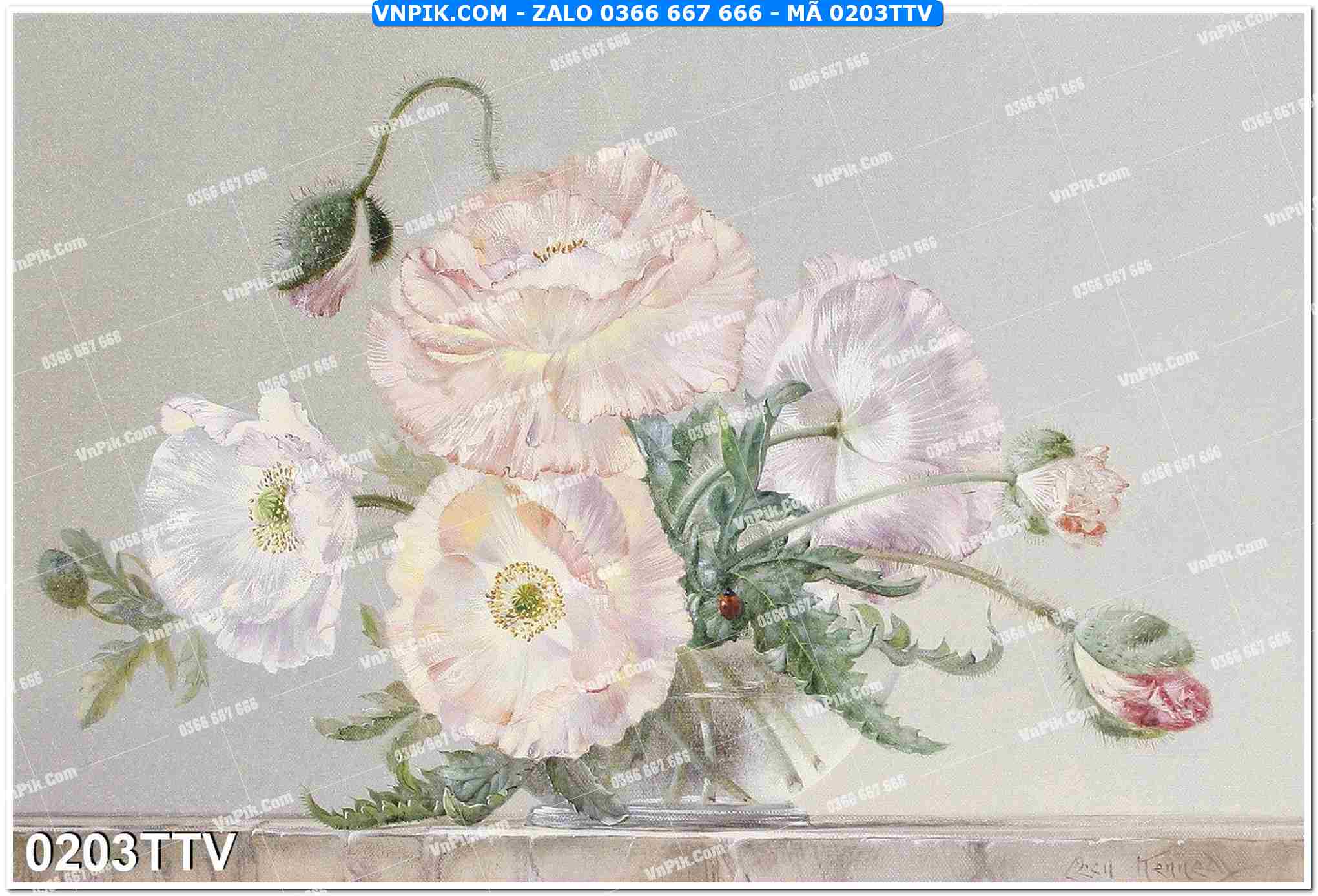 Tranh sơn dầu tĩnh vật hoa quả mã file 0203TTV
