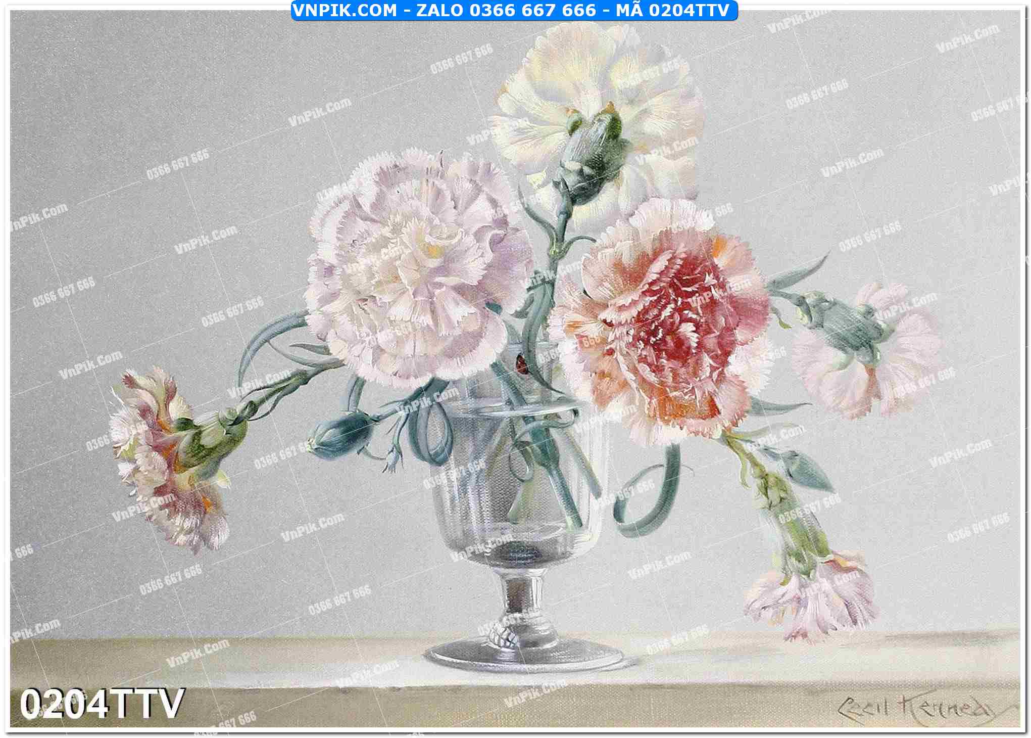 Tranh sơn dầu tĩnh vật hoa quả mã file 0204TTV