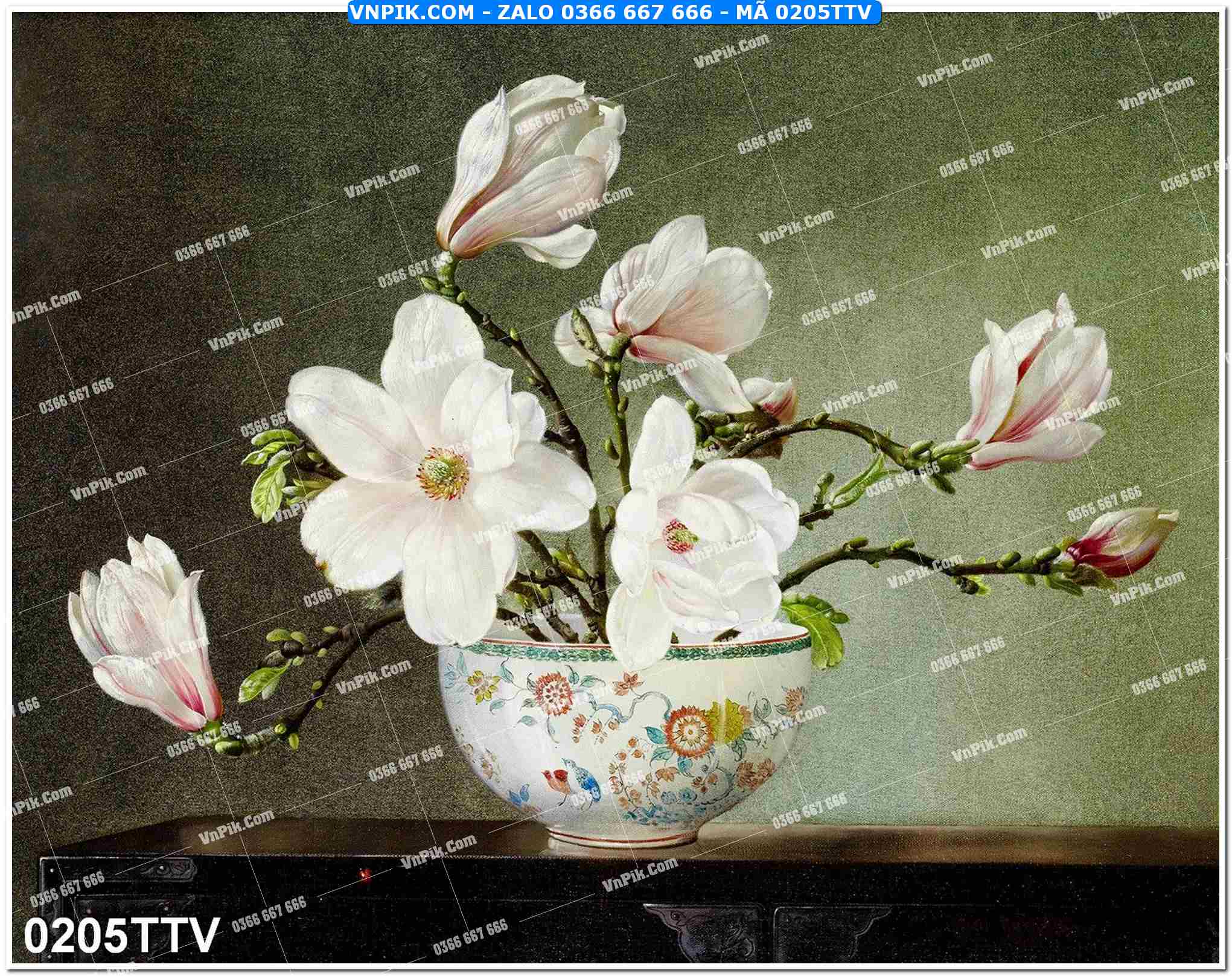 Tranh sơn dầu tĩnh vật hoa quả mã file 0205TTV