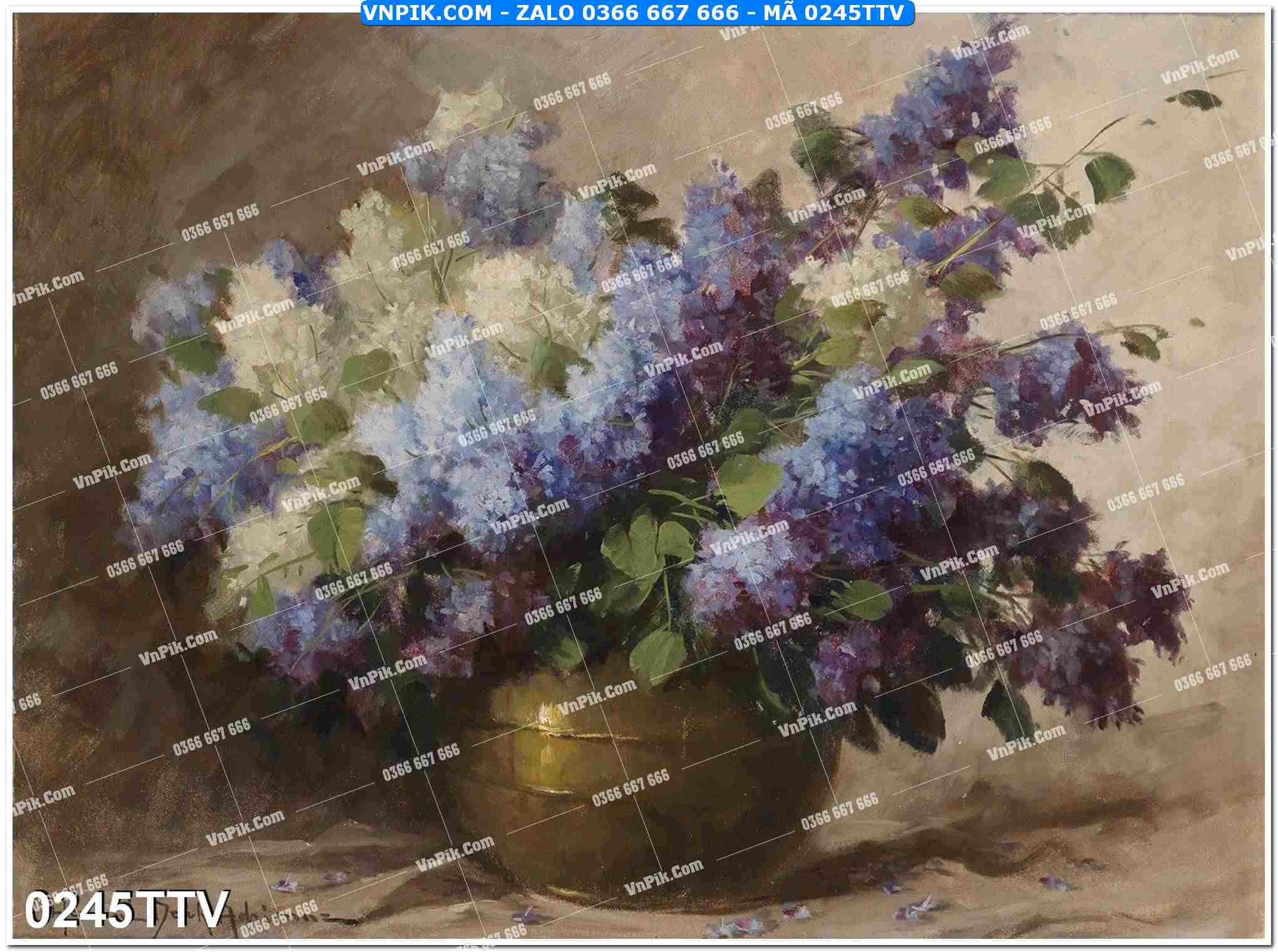 Tranh sơn dầu tĩnh vật hoa quả mã file 0245TTV