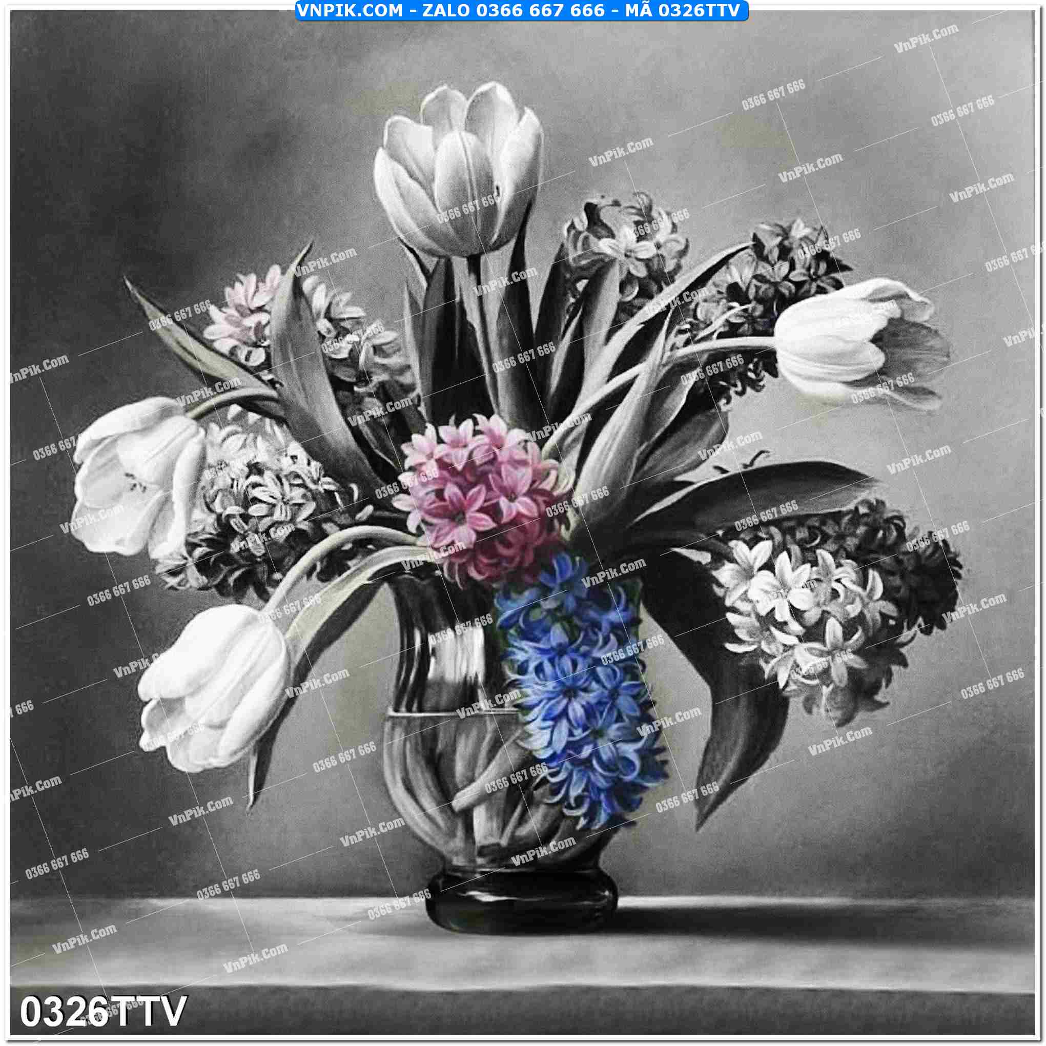 Tranh sơn dầu tĩnh vật hoa quả mã file 0326TTV