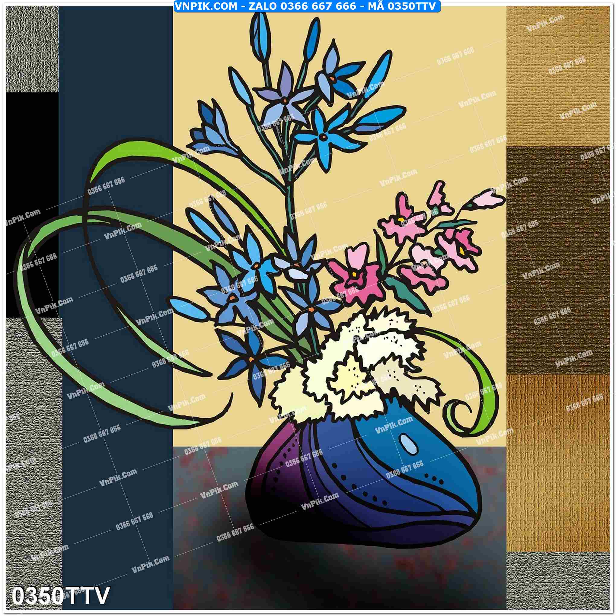 Tranh sơn dầu tĩnh vật hoa quả mã file 0350TTV