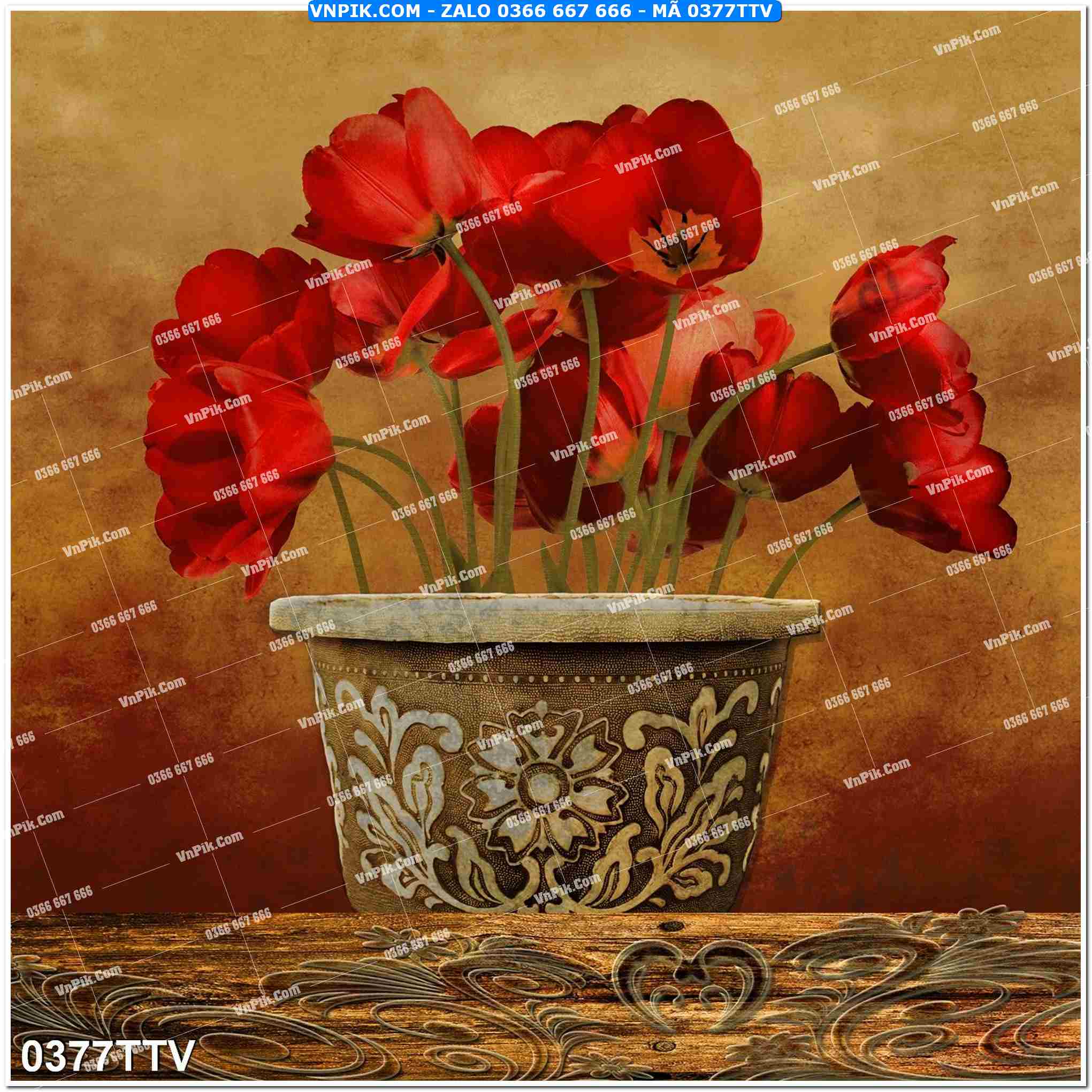 Tranh sơn dầu tĩnh vật hoa quả mã file 0377TTV