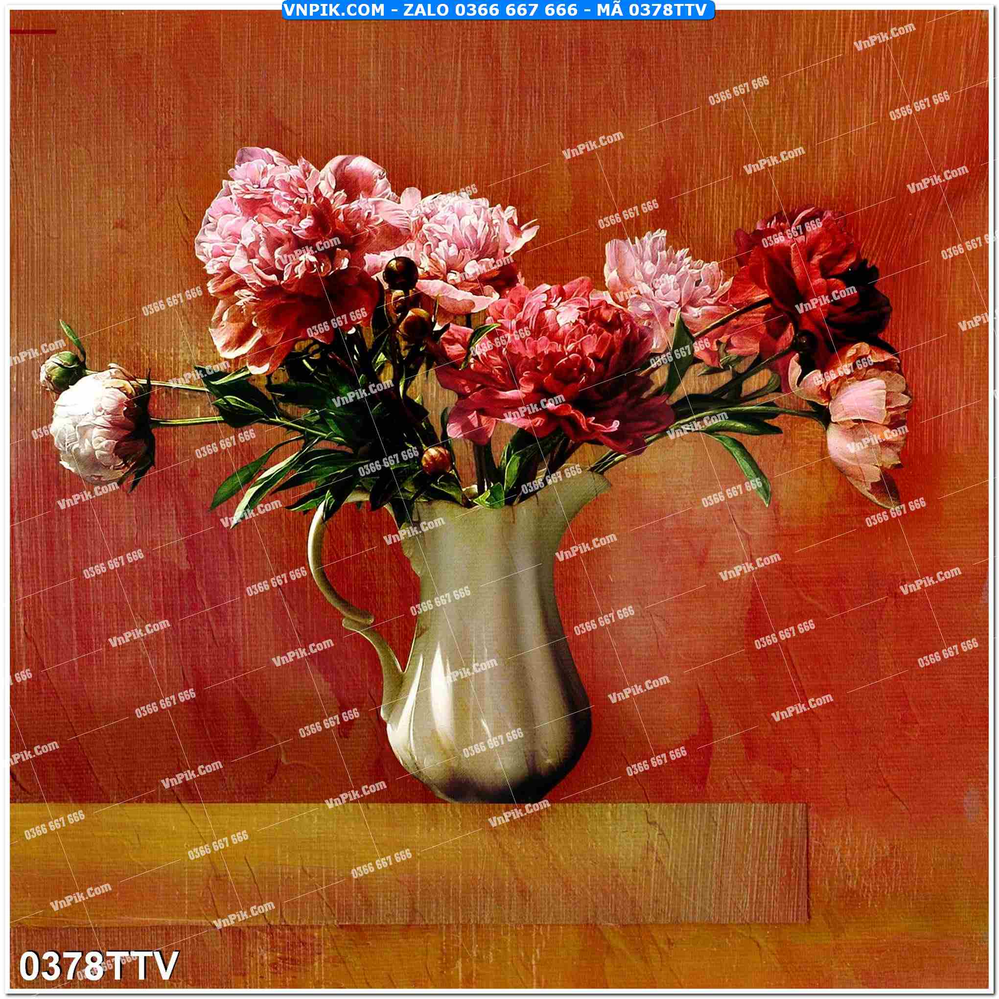 Tranh sơn dầu tĩnh vật hoa quả mã file 0378TTV