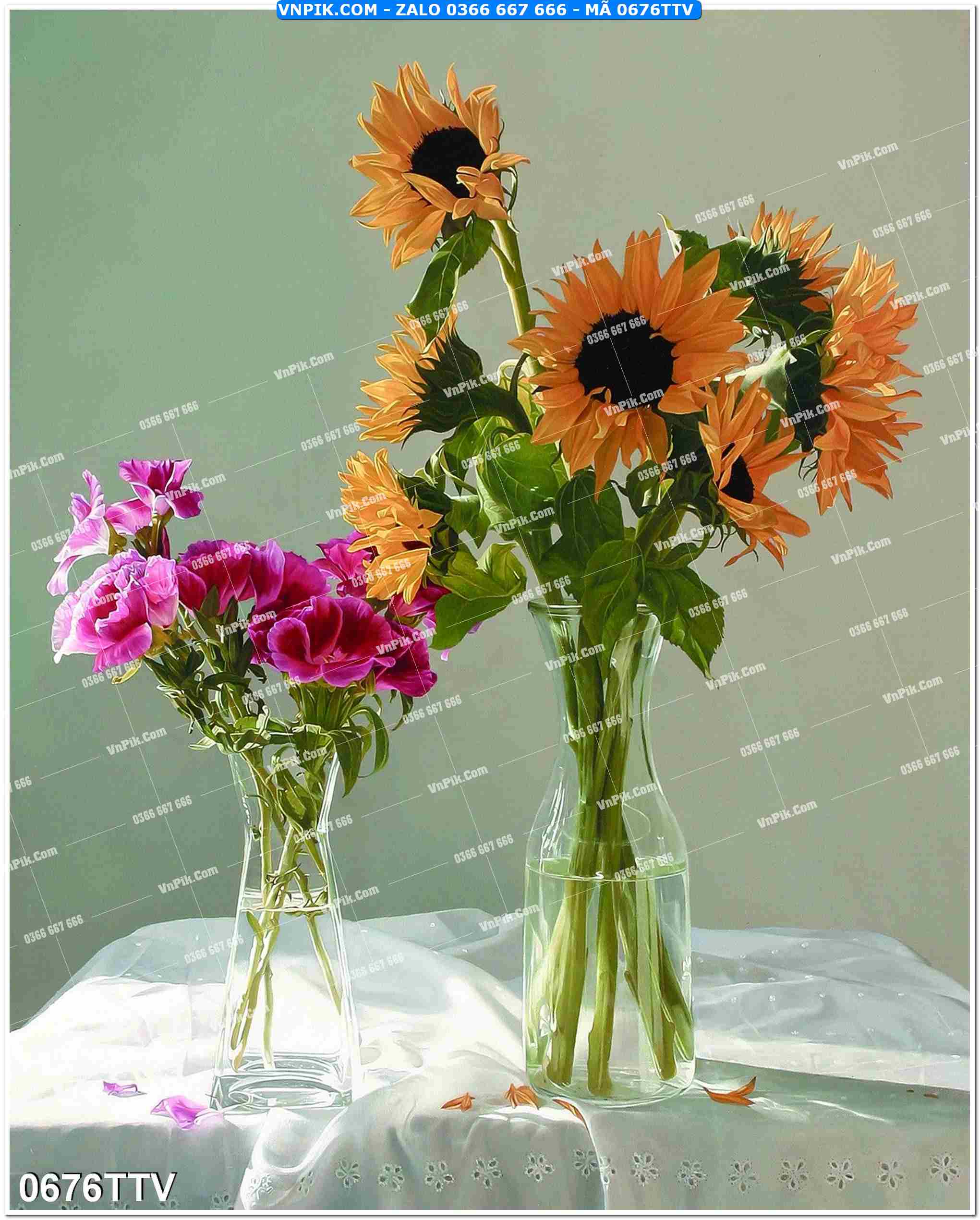 Tranh sơn dầu tĩnh vật hoa quả mã file 0676TTV
