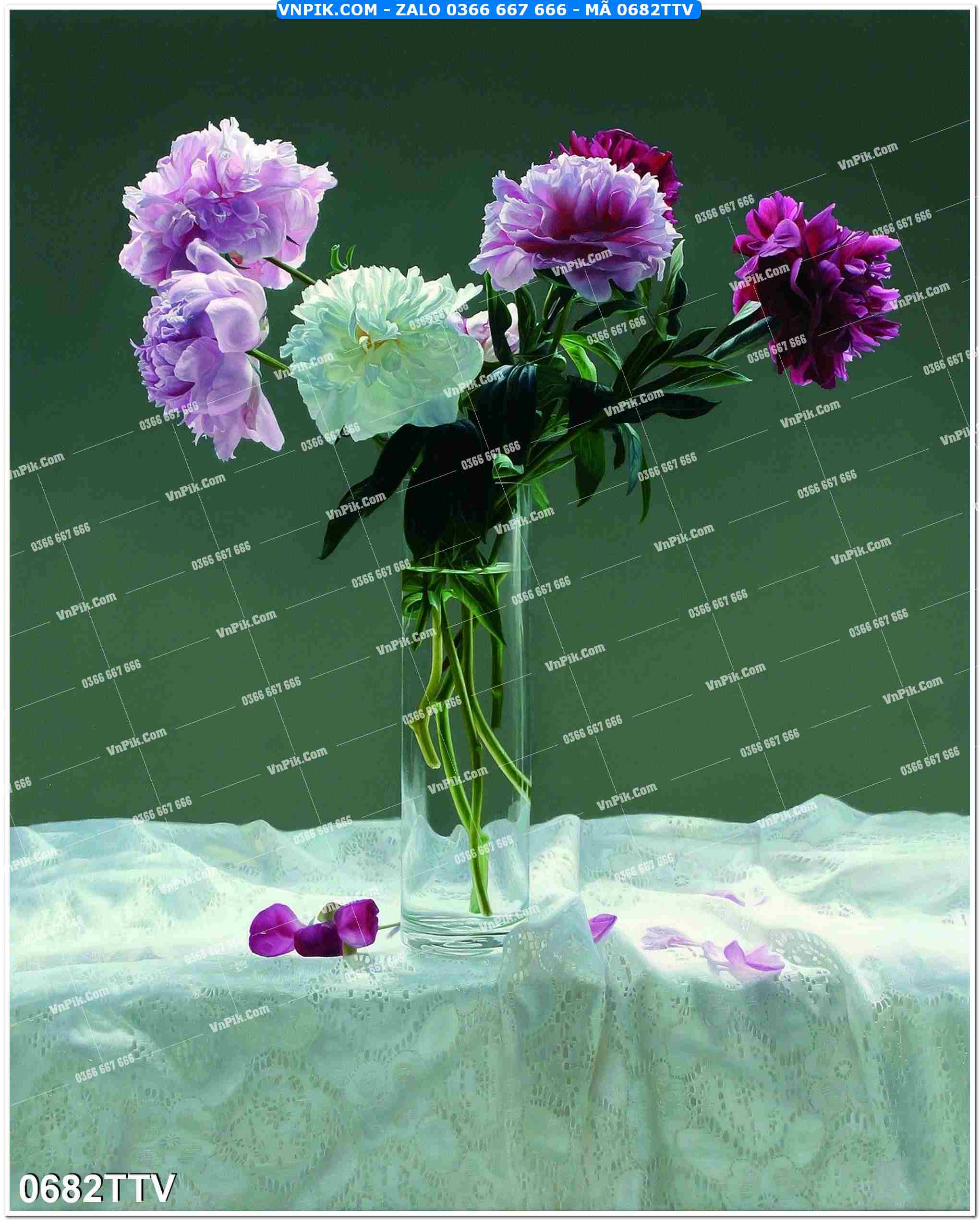 Tranh sơn dầu tĩnh vật hoa quả mã file 0682TTV