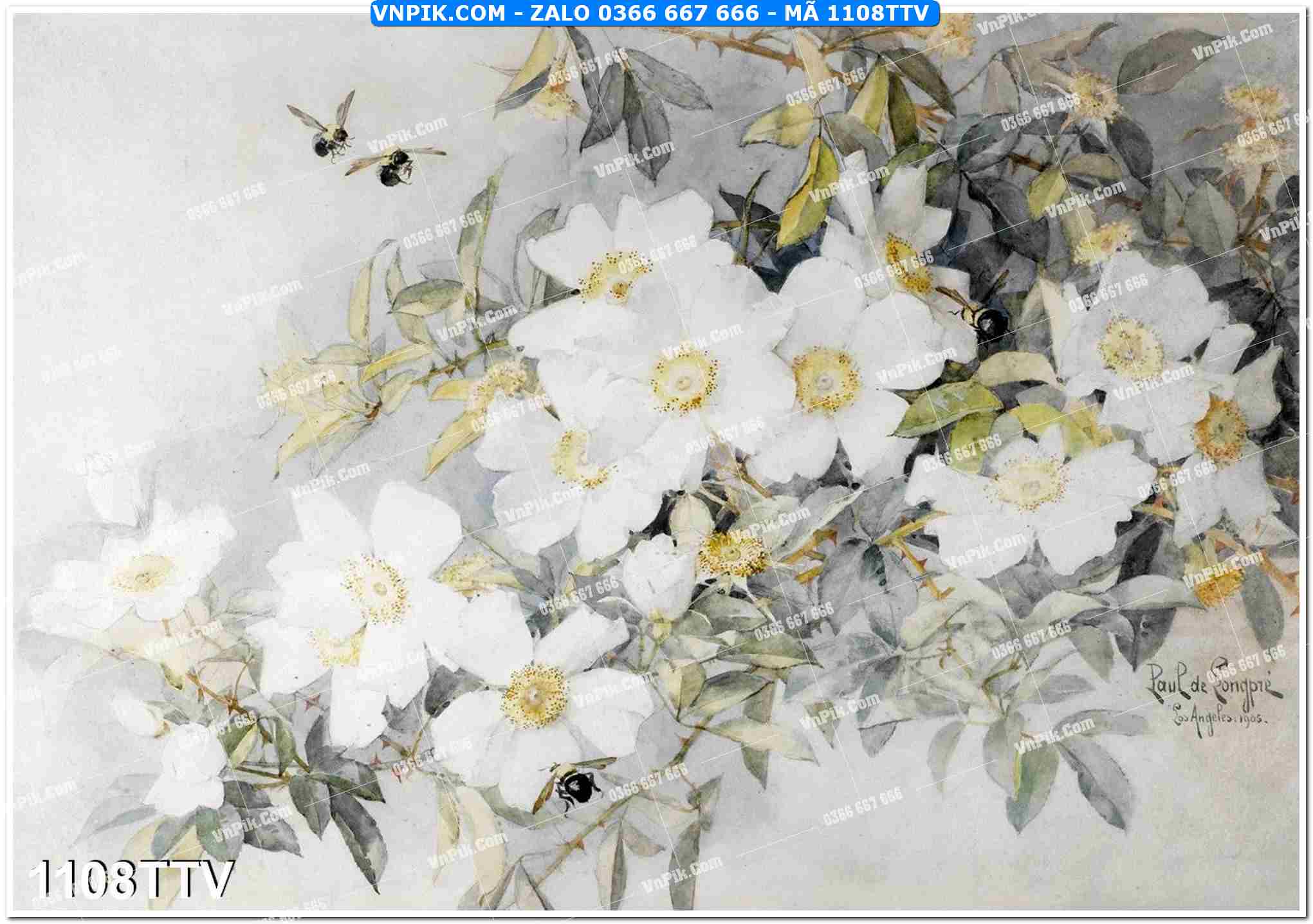 Tranh sơn dầu tĩnh vật hoa quả mã file 1108TTV