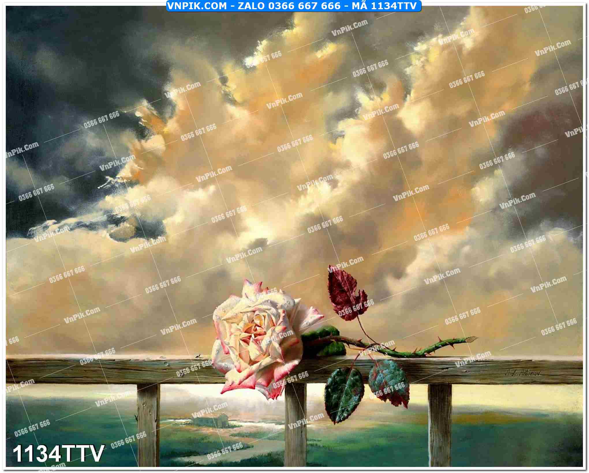 Tranh sơn dầu tĩnh vật hoa quả mã file 1134TTV
