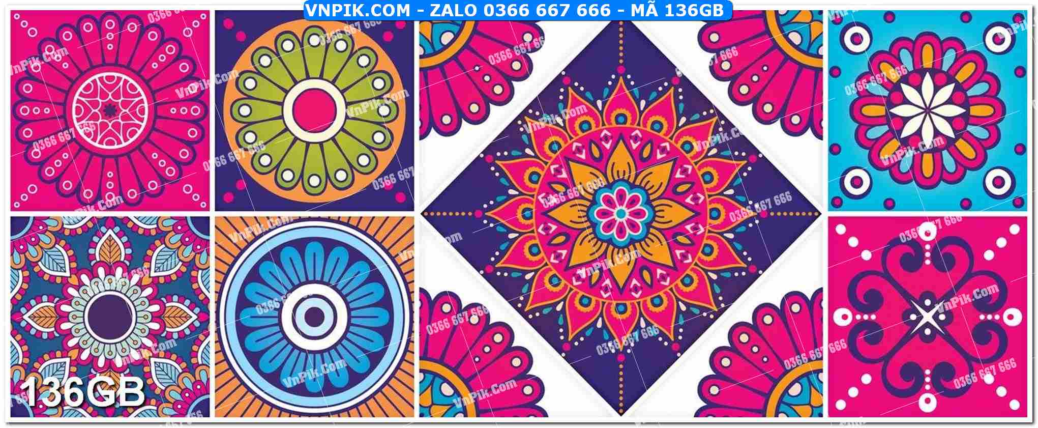Mẫu file tranh gạch bông, tranh in gạch men mã tranh 136GB