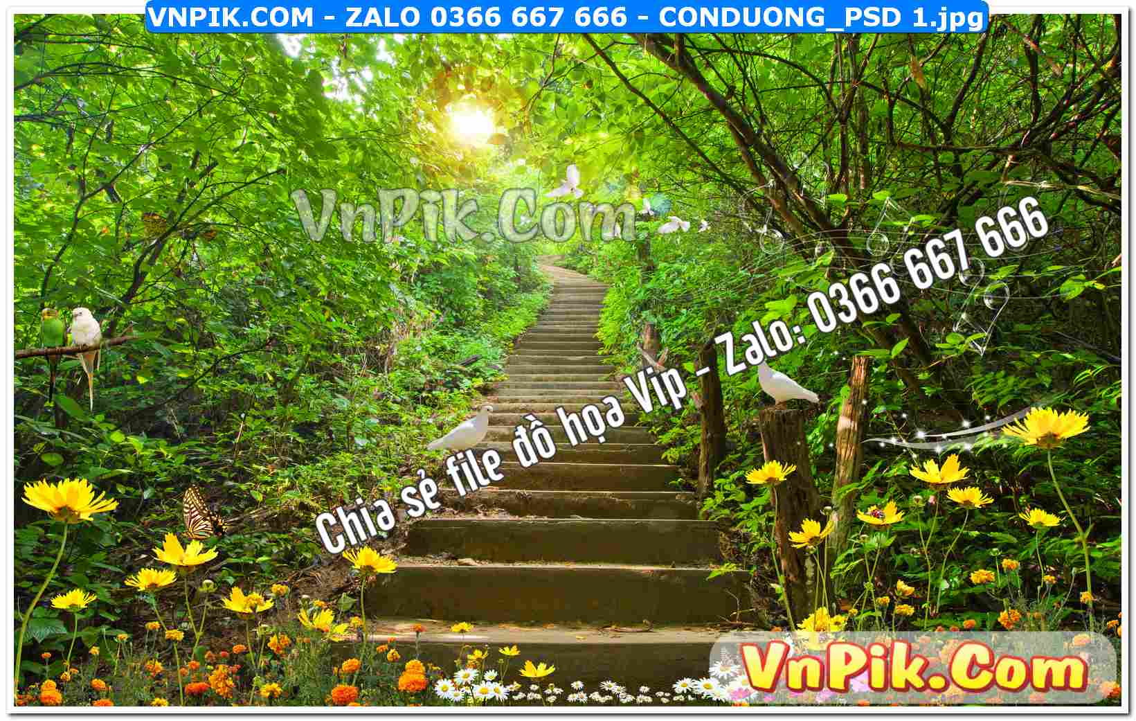 Mẫu tranh con đường file tranh treo tường mã file Conduong_psd 1