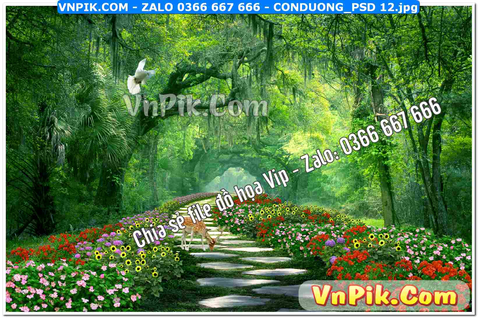 Mẫu tranh con đường file tranh treo tường mã file Conduong_psd 12