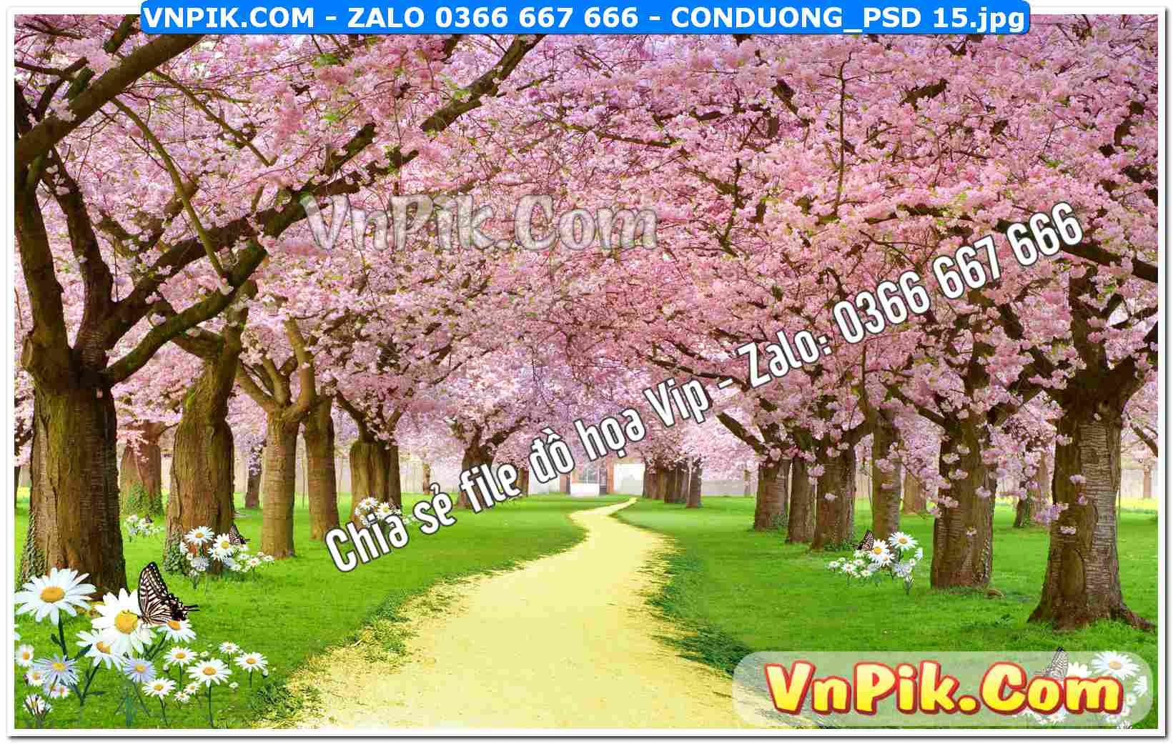 Mẫu tranh con đường file tranh treo tường mã file Conduong_psd 15