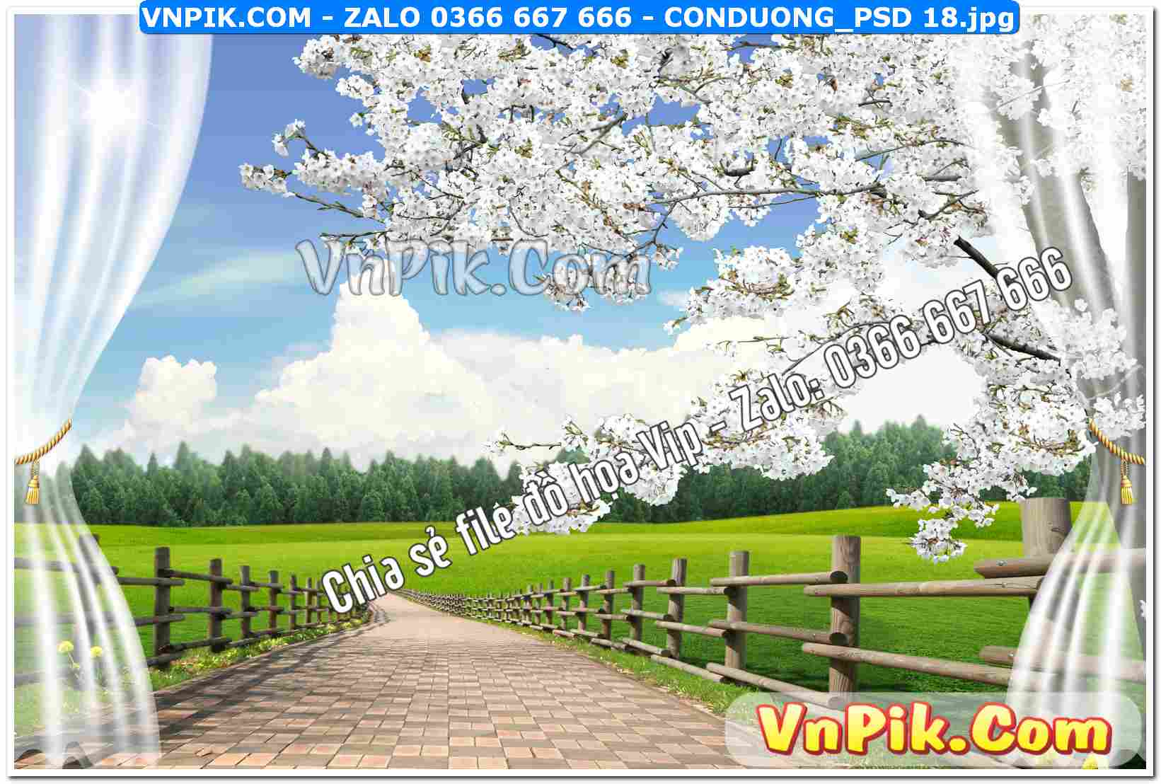 Mẫu tranh con đường file tranh treo tường mã file Conduong_psd 18
