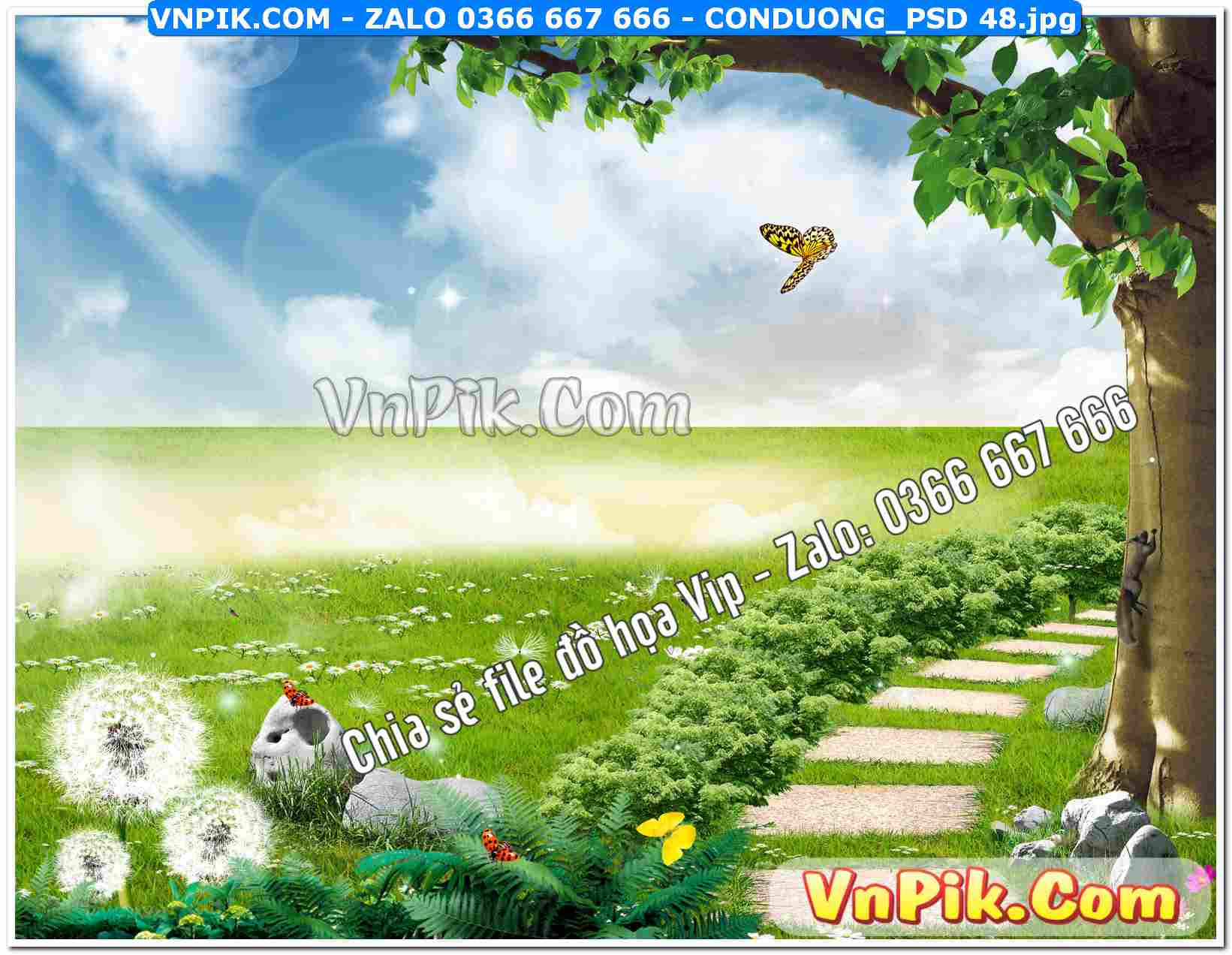Mẫu tranh con đường file tranh treo tường mã file Conduong_psd 48