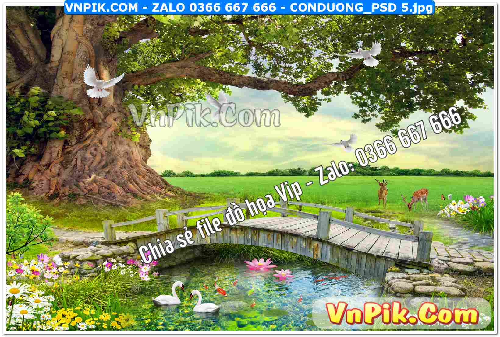 Mẫu tranh con đường file tranh treo tường mã file Conduong_psd 5