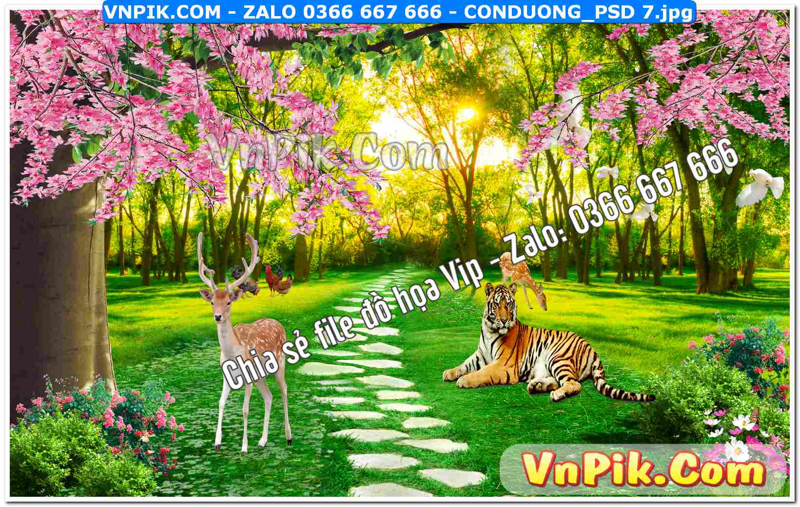 Mẫu tranh con đường file tranh treo tường mã file Conduong_psd 7