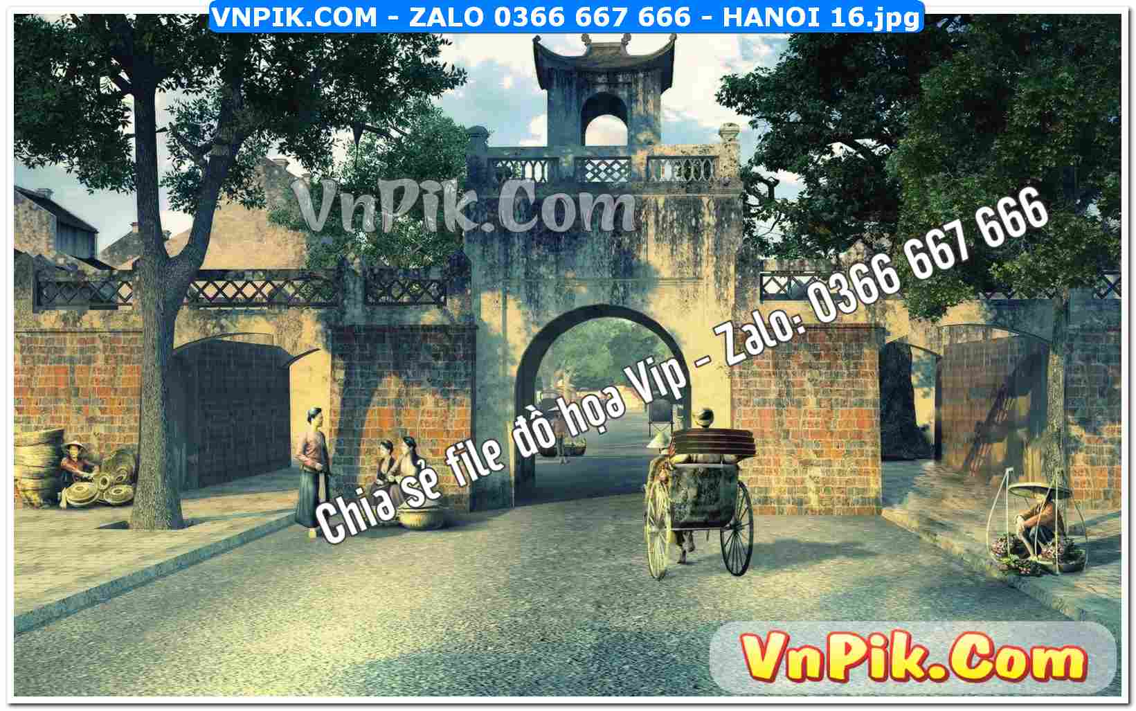 File Tranh Hà Nội Xưa Mã File HANOI 16