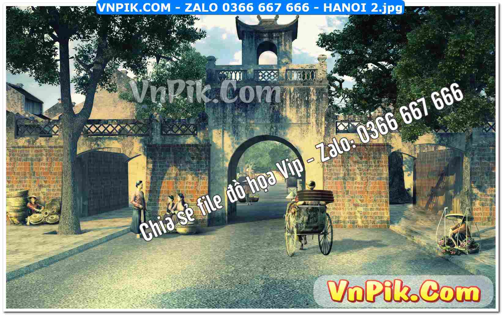 File Tranh Hà Nội Xưa Mã File HANOI 2