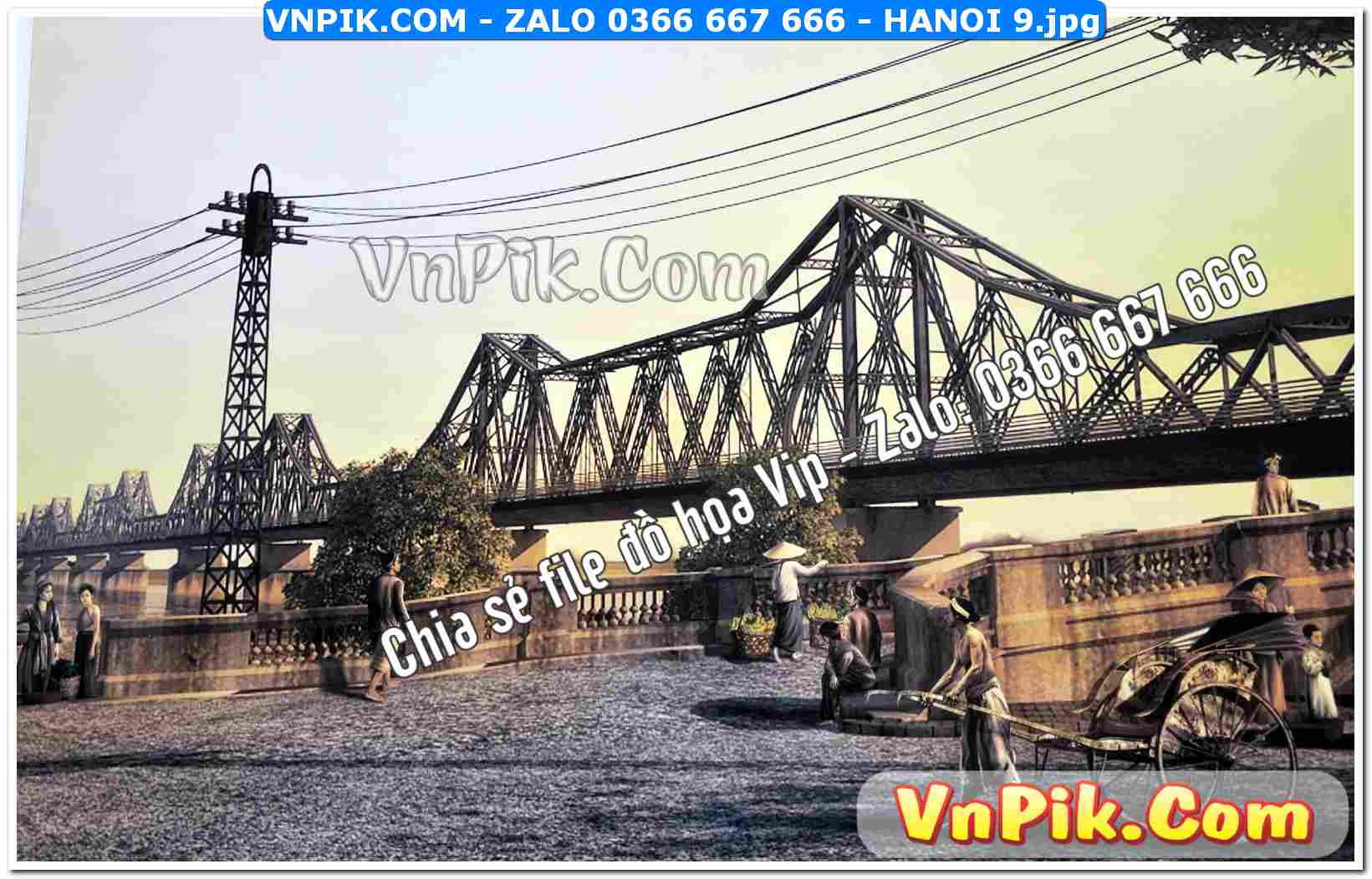 File Tranh Hà Nội Xưa Mã File HANOI 9