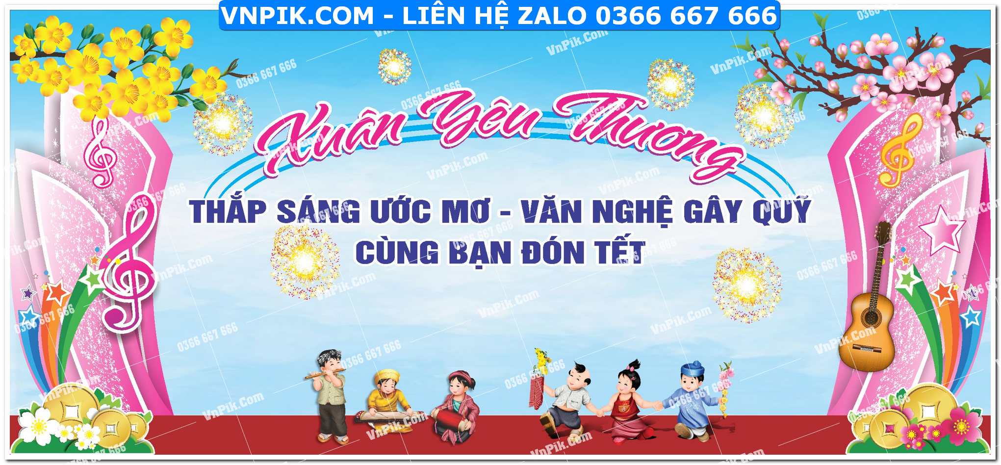 Background phông nền hội diễn văn nghệ mừng file corel x7 mẫu 18