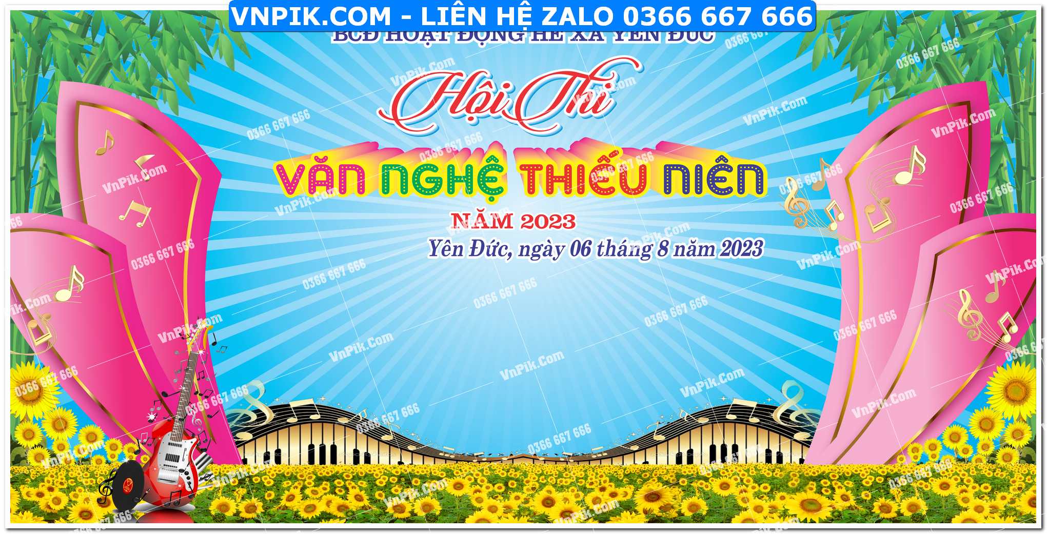 Background phông nền hội diễn văn nghệ mừng file corel x7 mẫu 28