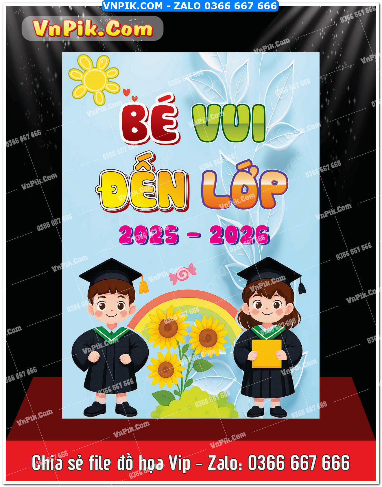 Bảng welcome tựu trường, bế giảng mẫu, decor chụp ảnh trường học 3