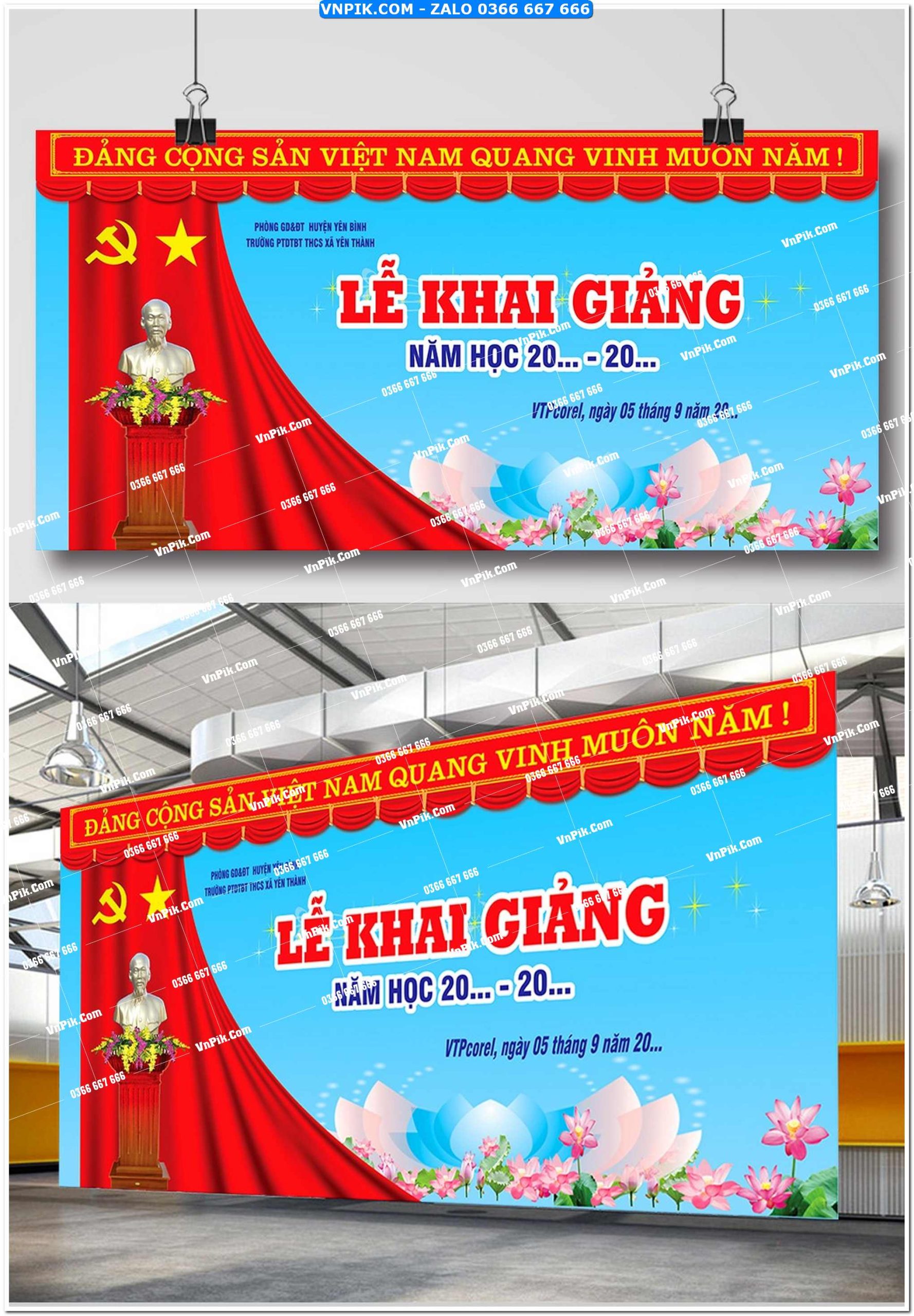 Chia sẻ mẫu phông nền ghép đại hội, khai giảng file vector đẹp mẫu 9