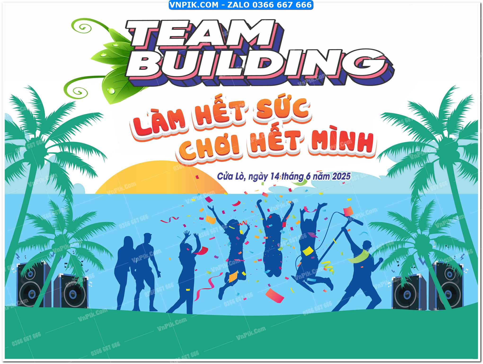 File thiết kế phông nền team building corel x7 Mẫu 45
