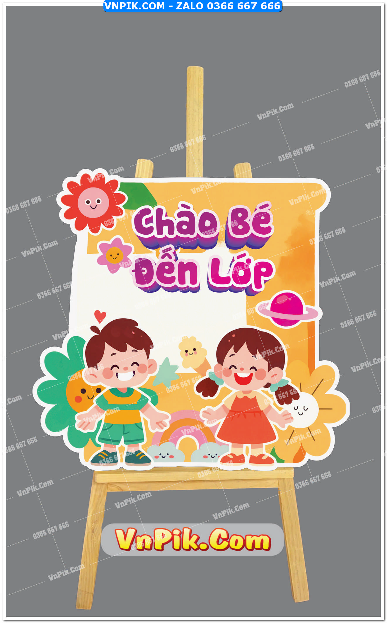 Bảng welcome tựu trường, bế giảng mẫu 2