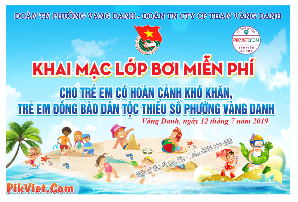 Mẫu market khai mạc lớp bơi miễn phí file CorelDRAW