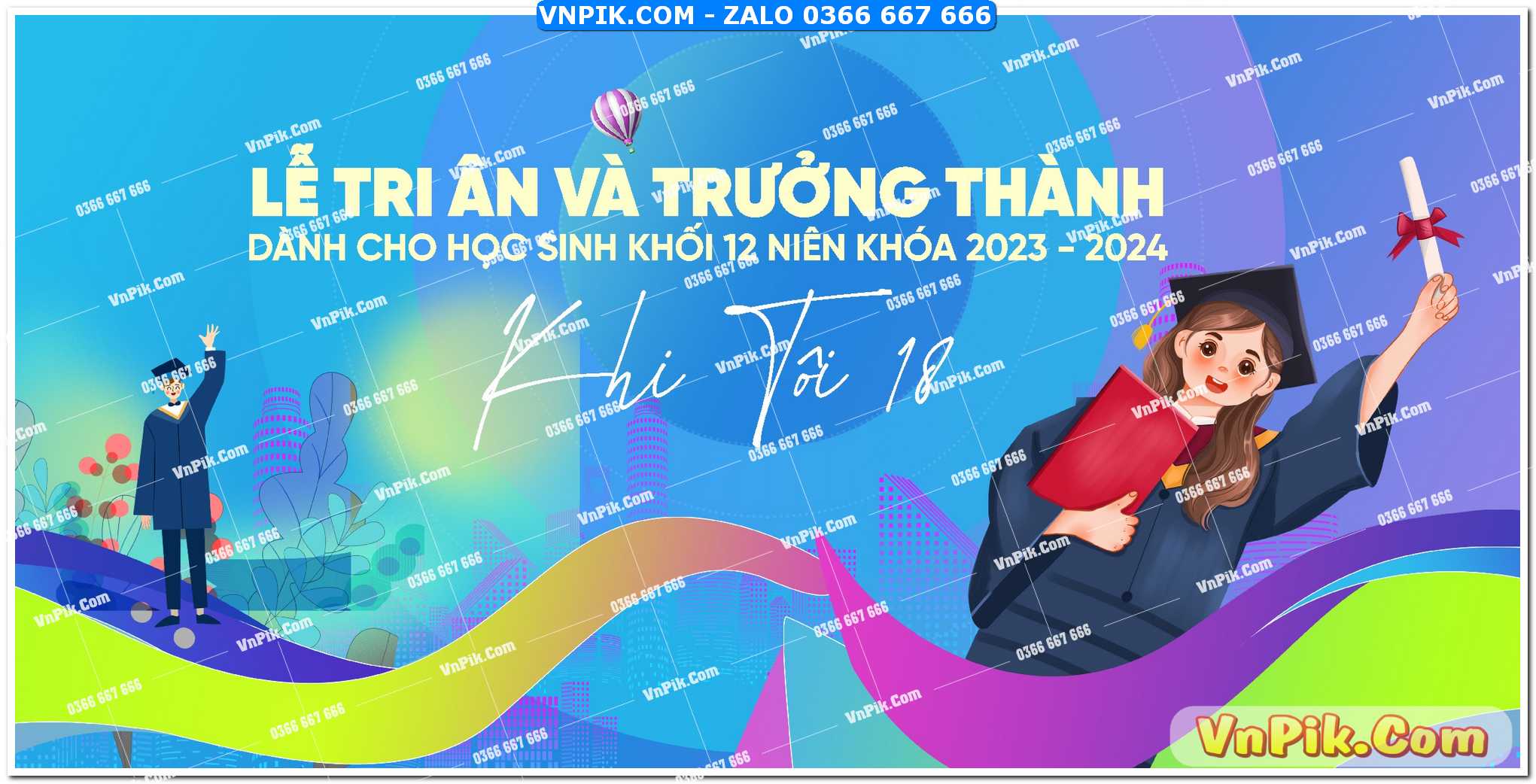 Mẫu phông nền tri ân và trưởng thành năm 2025 mẫu 1