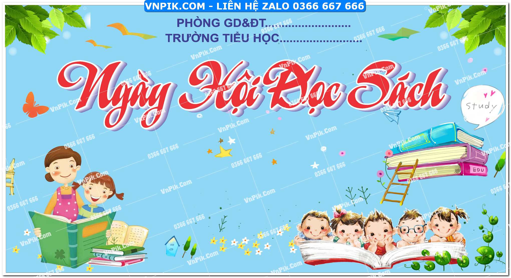 Phông Nền Ngày Hội Đọc Sách File Vector Corel X7 Đẹp Mẫu 21
