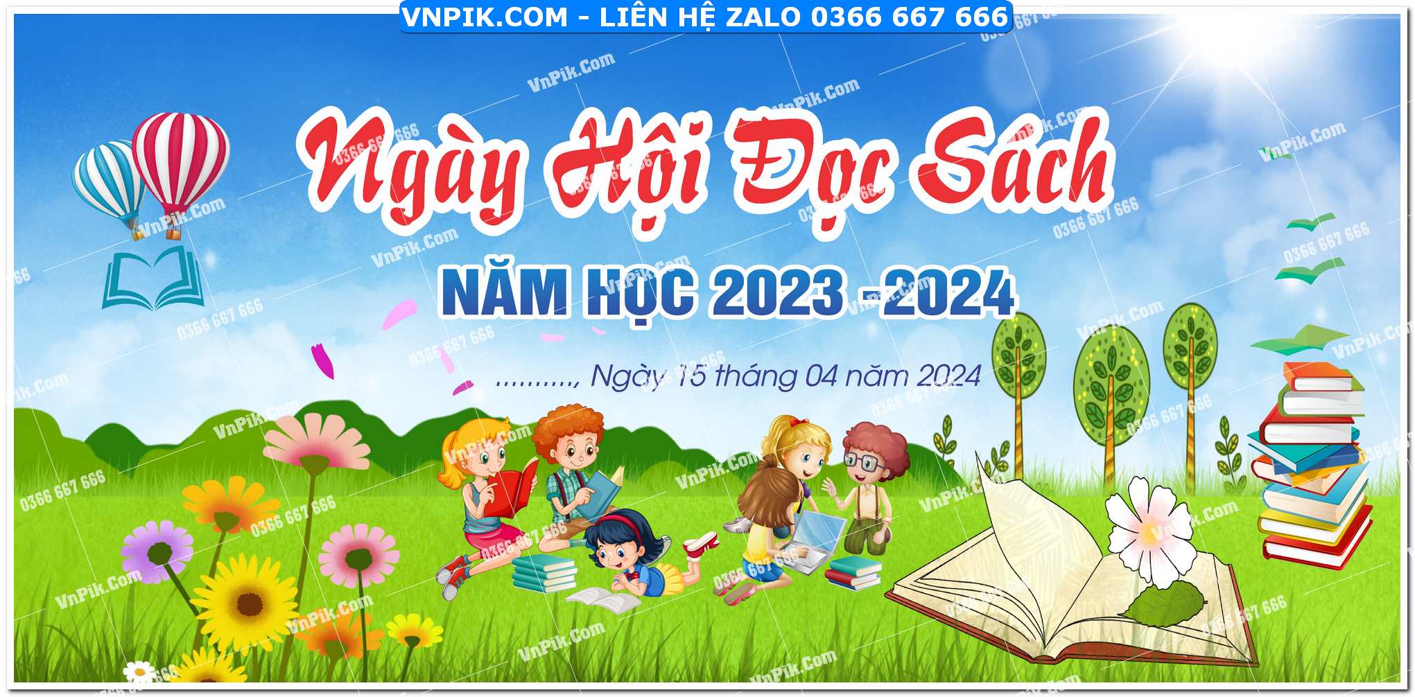 Phông Nền Ngày Hội Đọc Sách File Vector Corel X7 Đẹp Mẫu 22